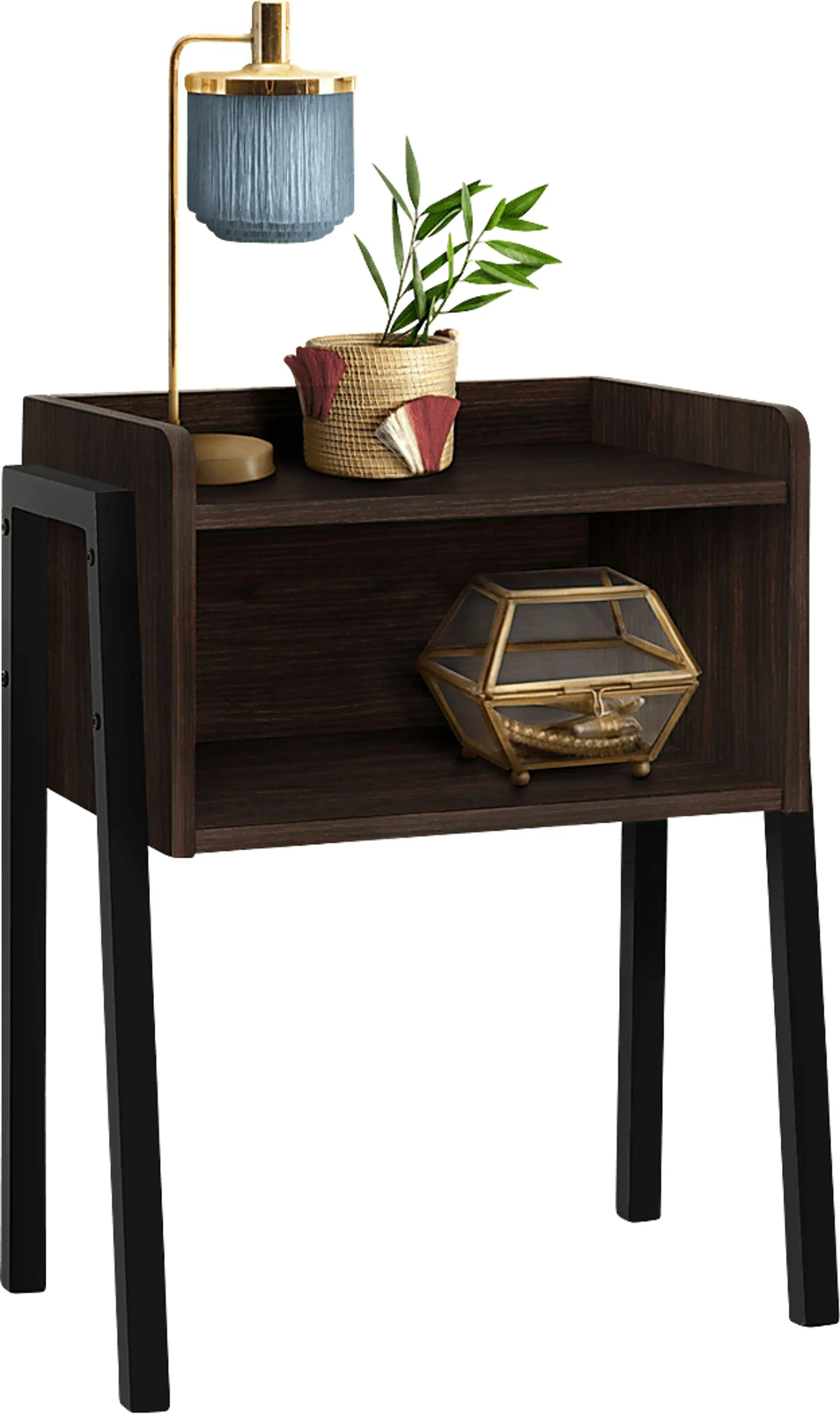 Amberstone Espresso End Table