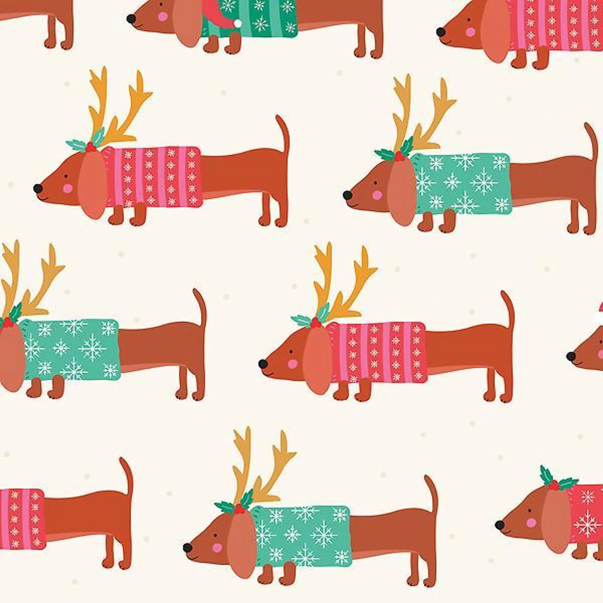 Lady Jayne Sweater Dachshund Wrapping Paper