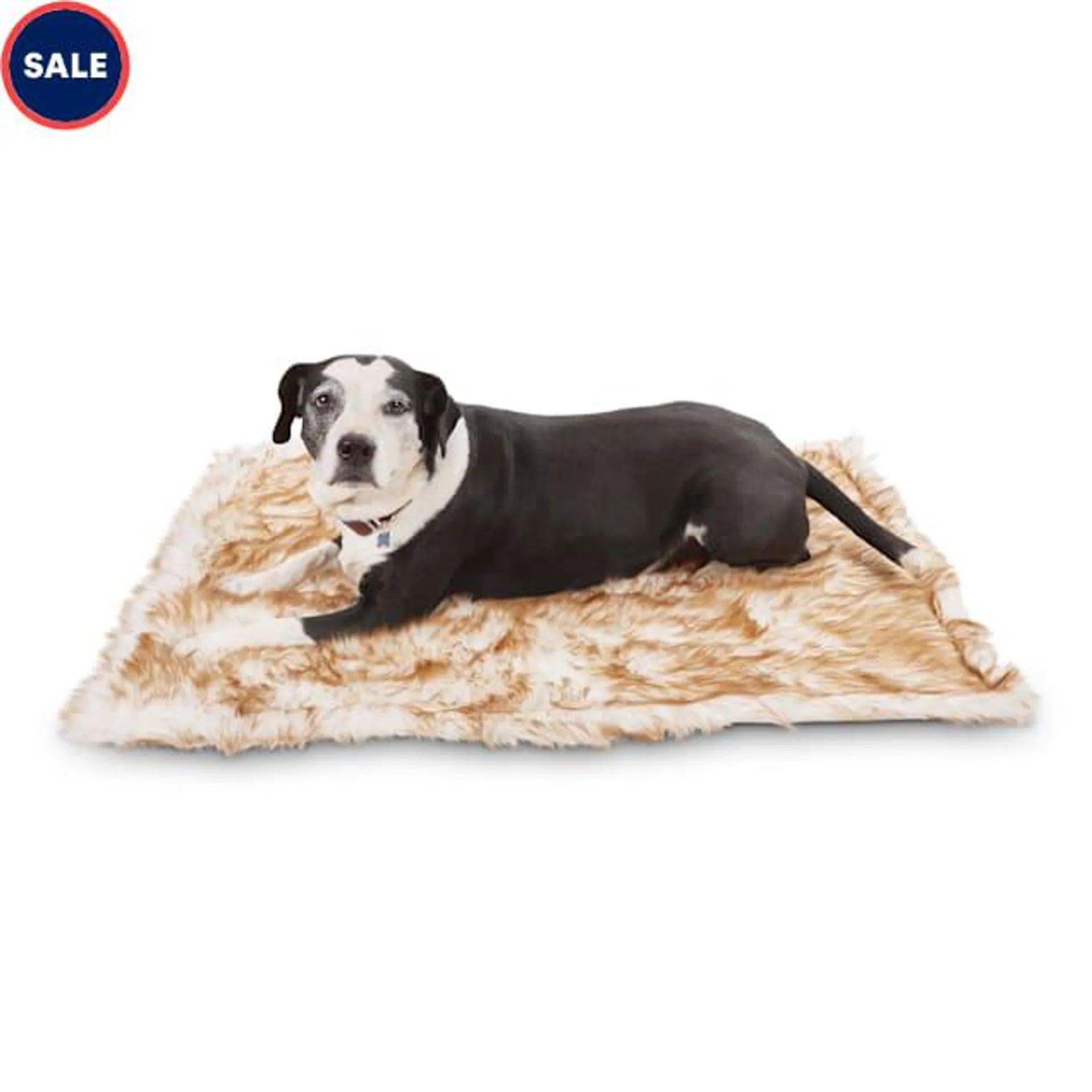 Reddy Brown Faux-Fur & Fleece Pet Throw, 30" L X 40" W