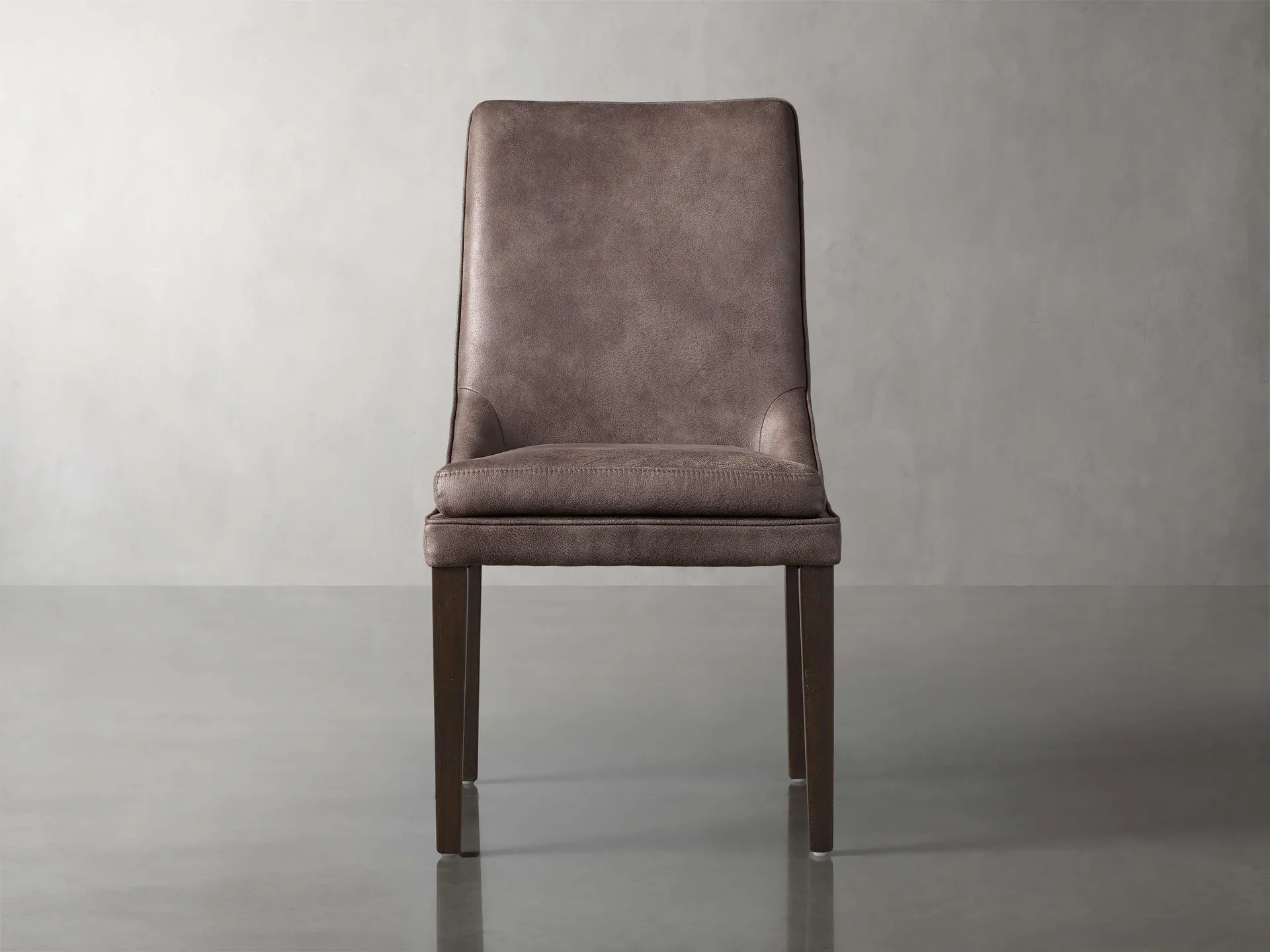 Lunden Faux Leather Dining Side Chair in Crest Mushroom