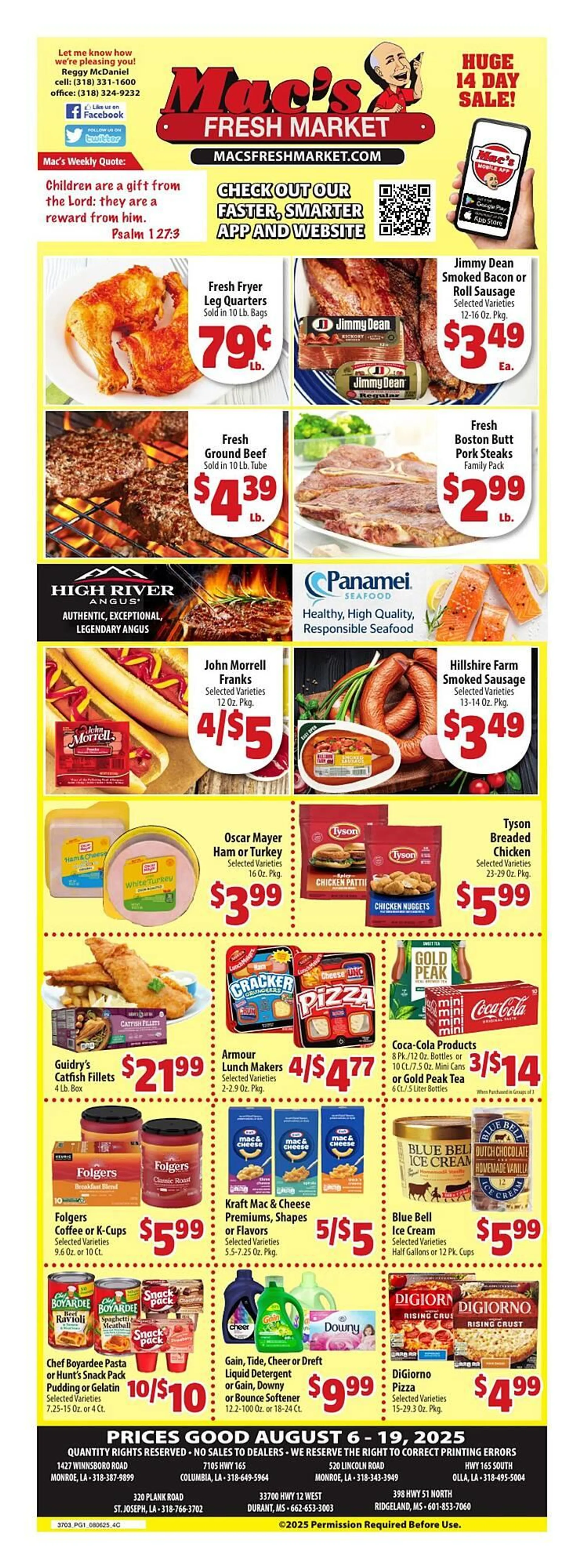 Weekly ad Mac's Market Weekly Ad from August 6 to August 19 2025 - Page 1