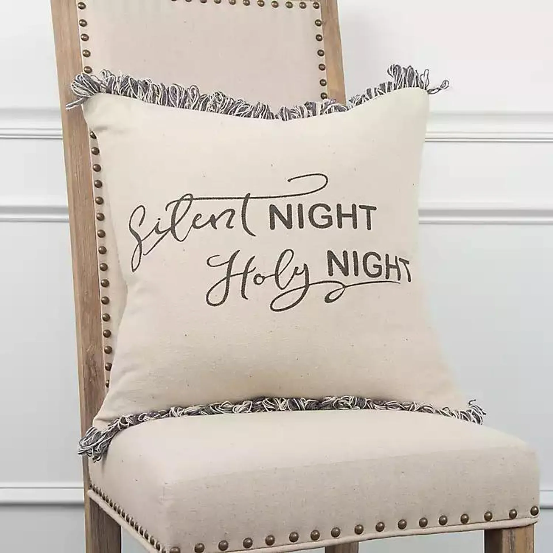 Silent Night Holy Night Christmas Pillow