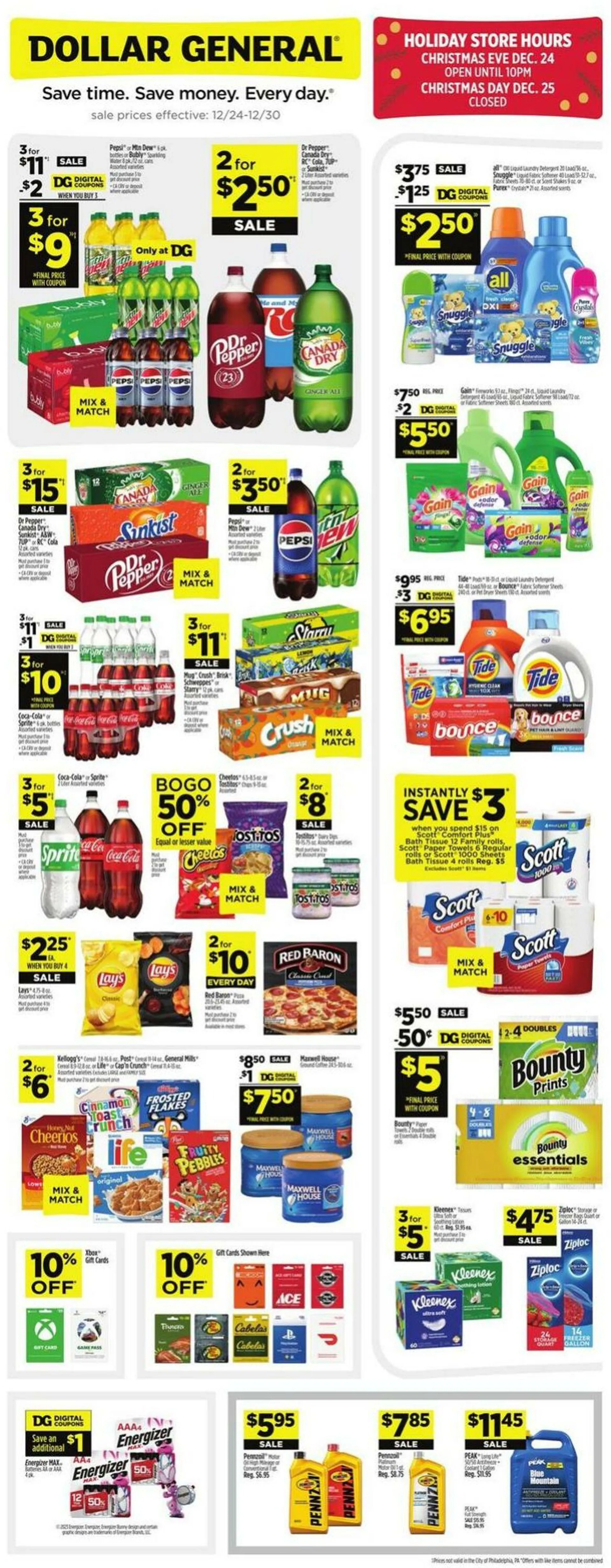 Weekly ad Dollar General Current weekly ad from December 24 to December 30 2023 - Page 1