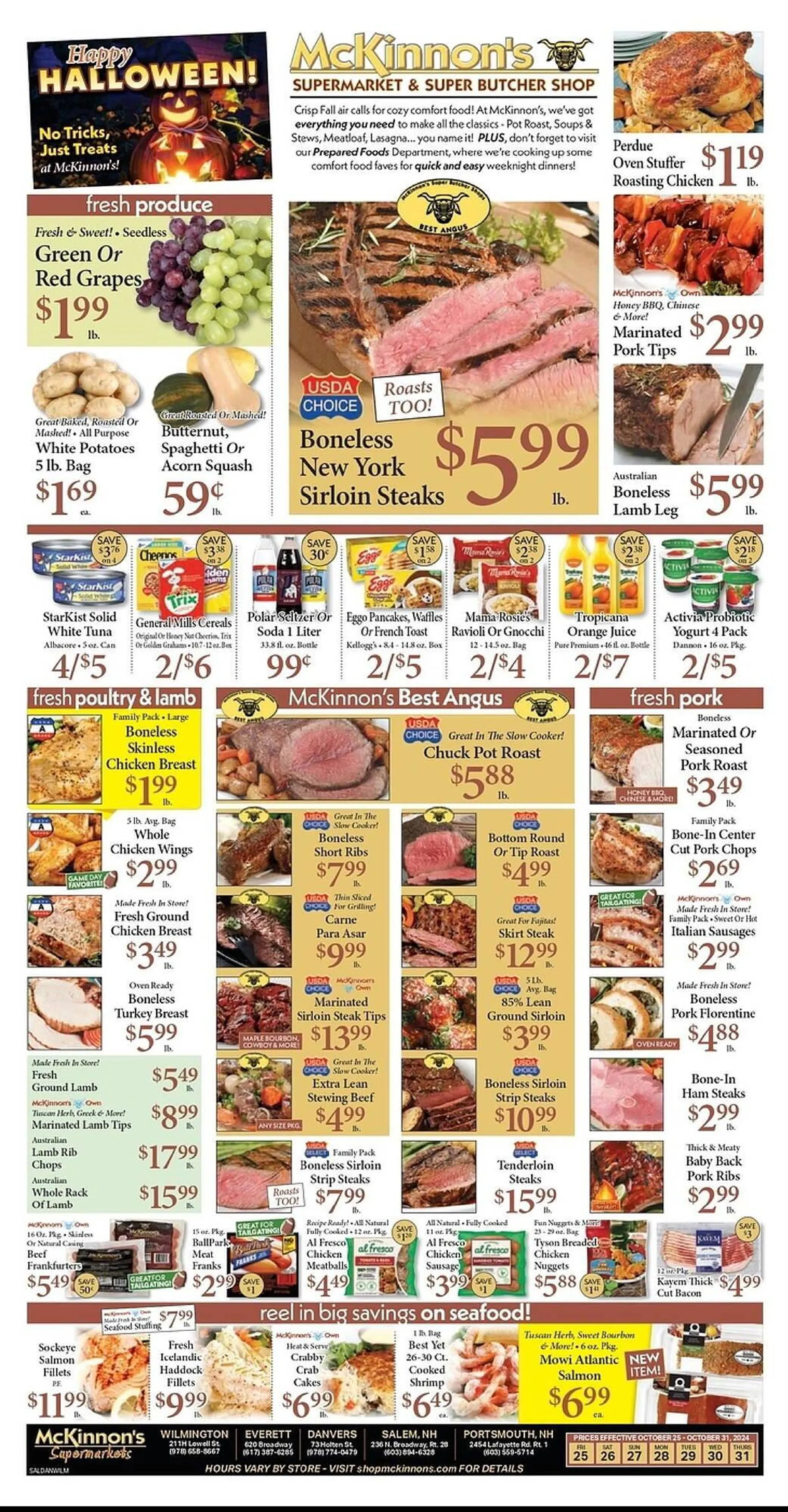 Weekly ad McKinnon's Supermarkets Weekly Ad from October 25 to October 31 2024 - Page 1