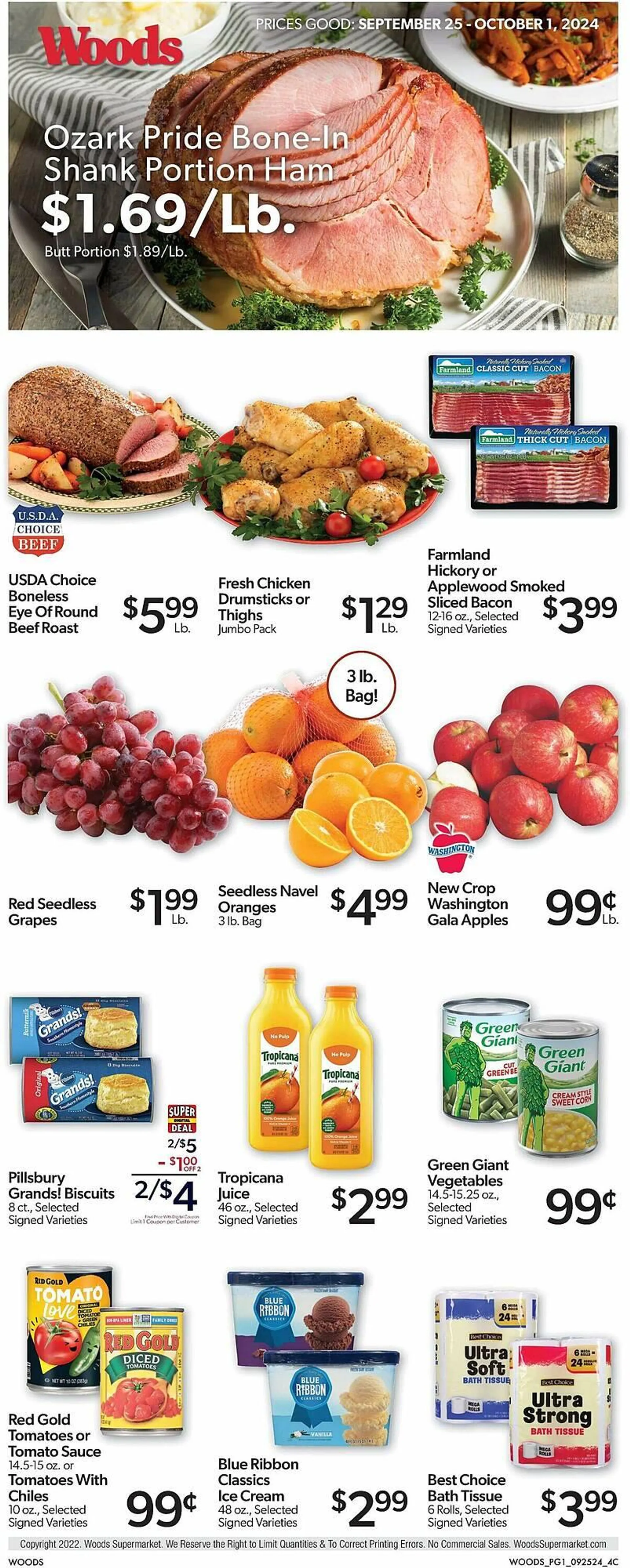 Woods Supermarket Weekly Ad - 1