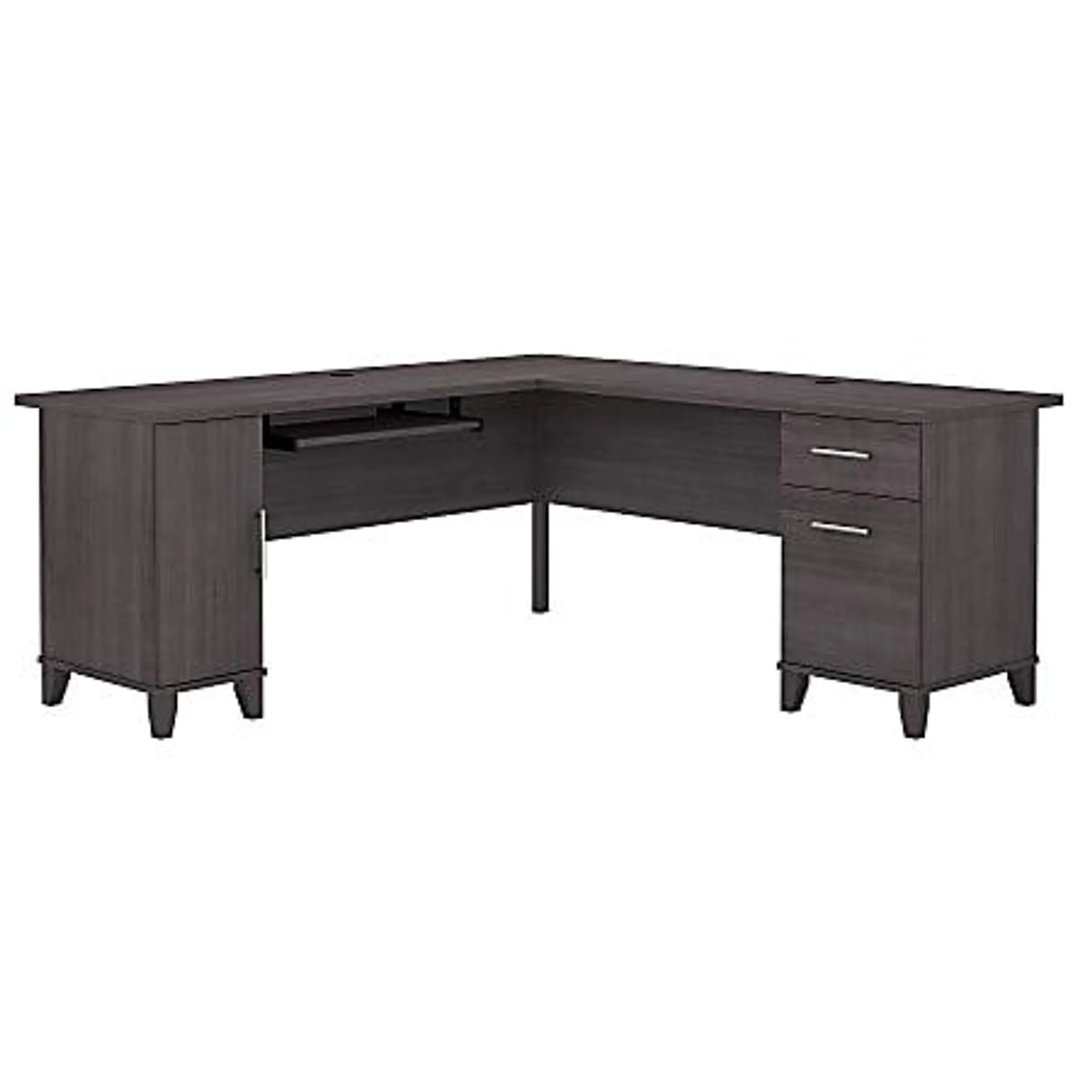 Bush Business Furniture Somerset 72"W L-Shaped Corner Desk, Storm Gray, Standard Delivery