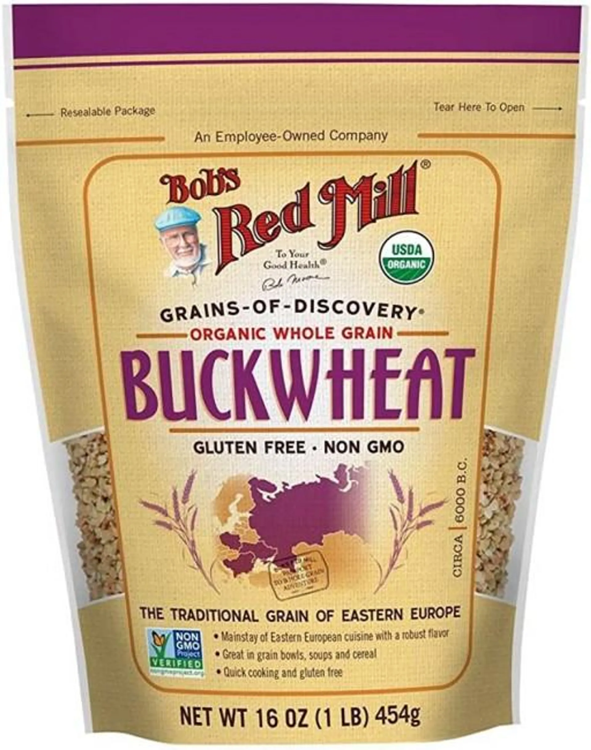 Bob's Red Mill - Organic Buckwheat Raw Whole Grain 16 oz