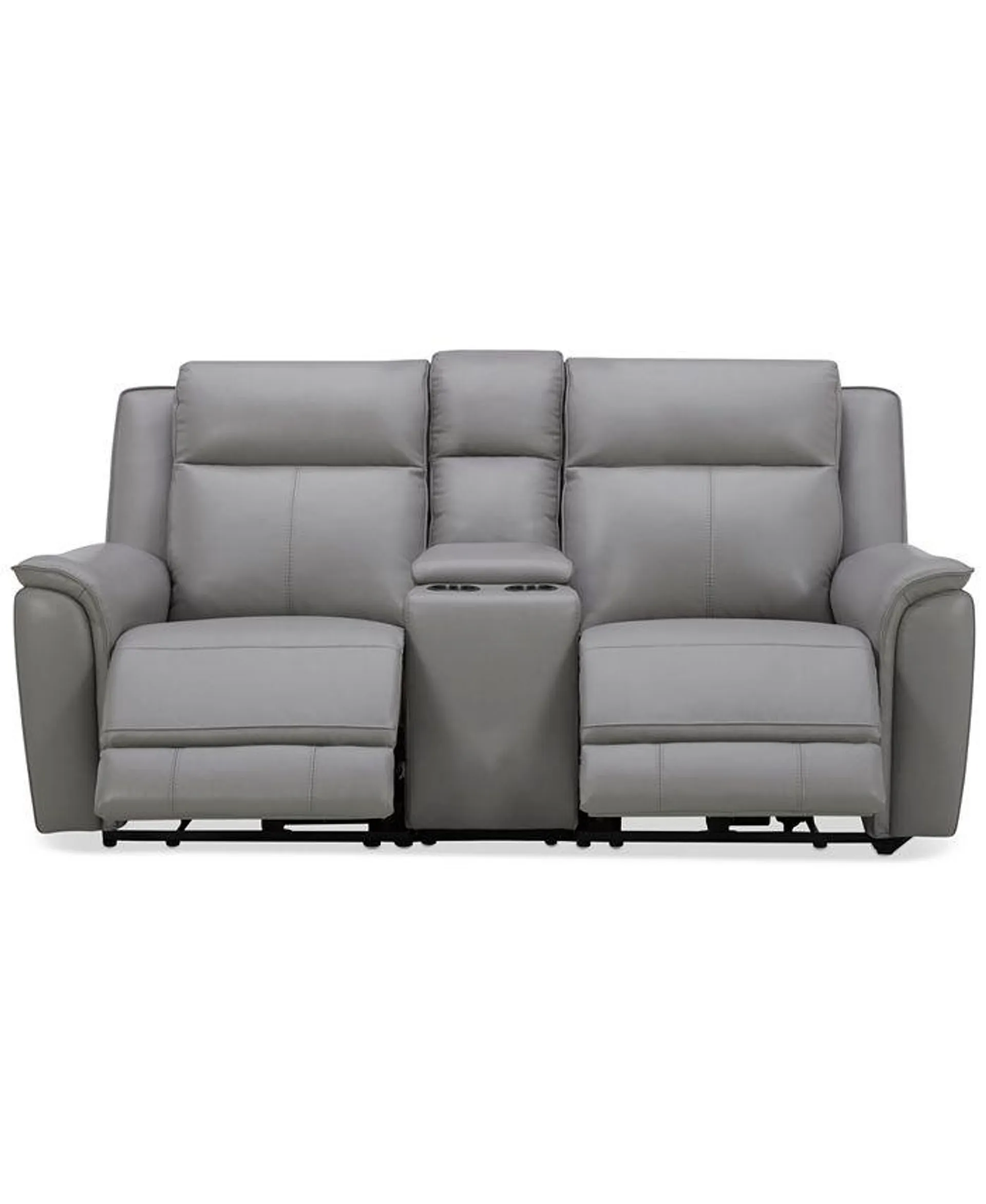 Addyson 77" 3-Pc. Leather Sofa with 2 Zero Gravity Recliners with Power Headrests & 1 Console, Created for Macy's