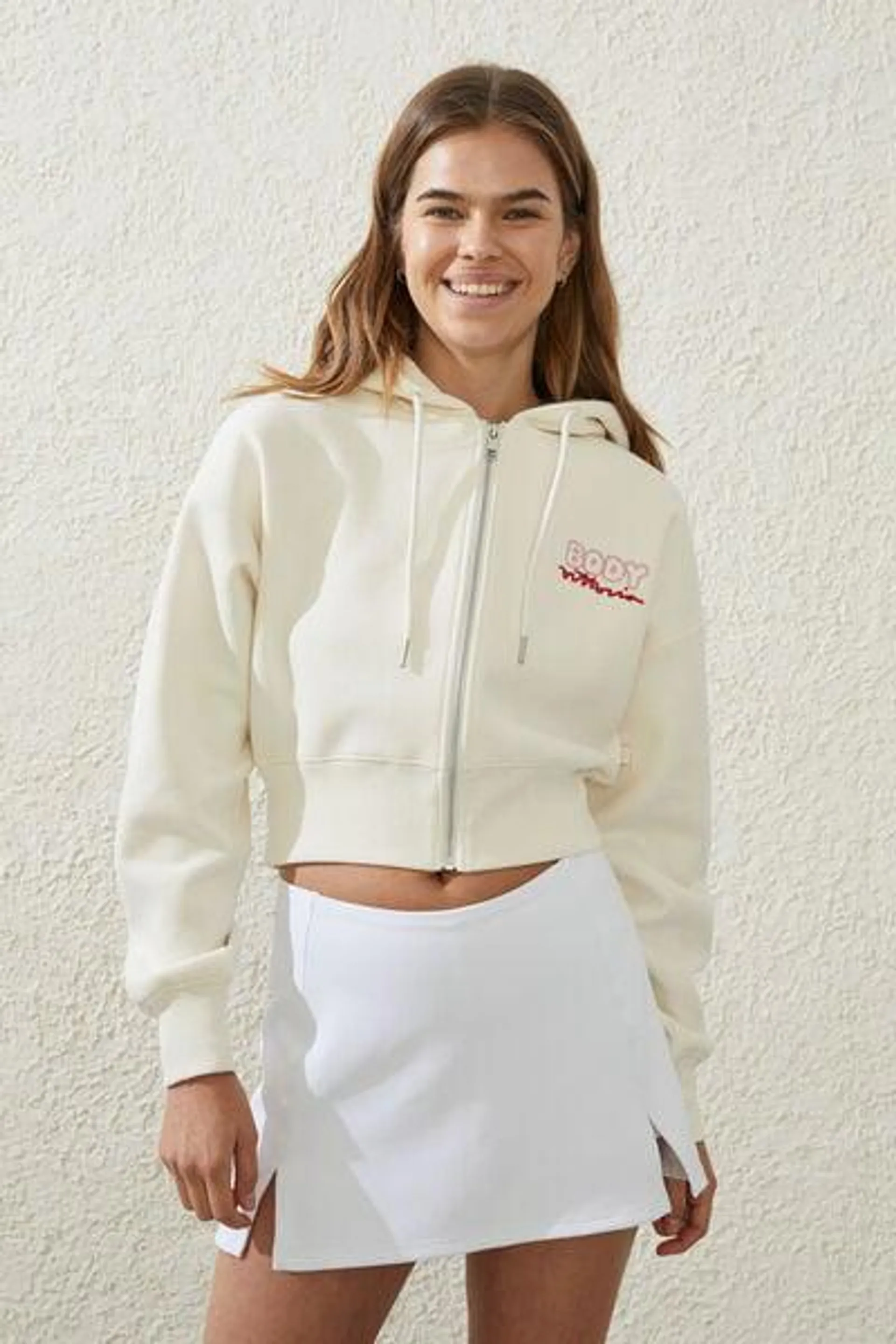 Amber Vittoria Cropped Zip Through Fleece