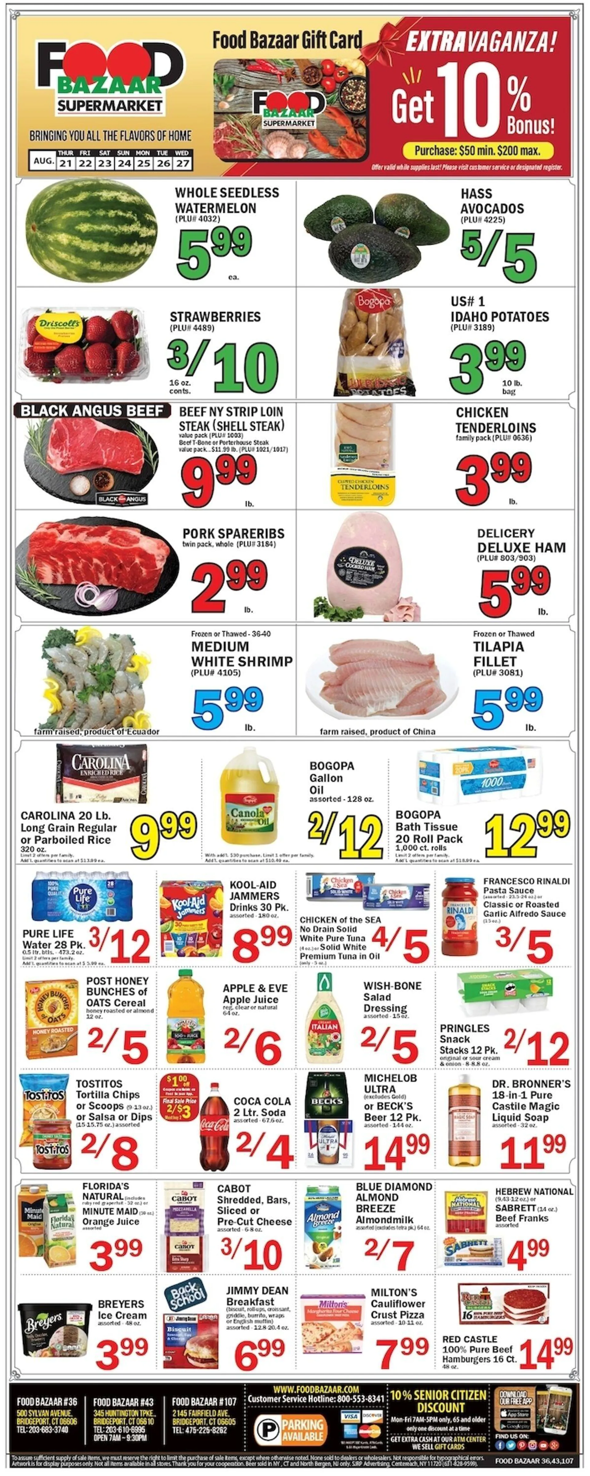 Weekly ad Food Bazaar Current weekly ad from August 21 to August 27 2025 - Page 1