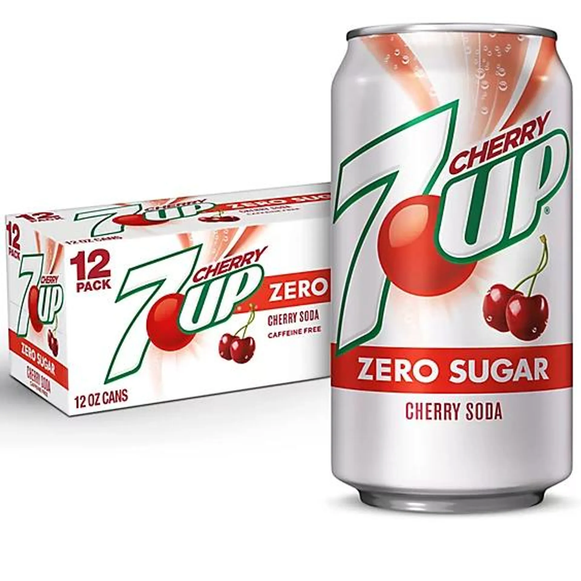 7UP Cherry Zero Sugar Soda Cans Multipack - 12-12 Fl. Oz.