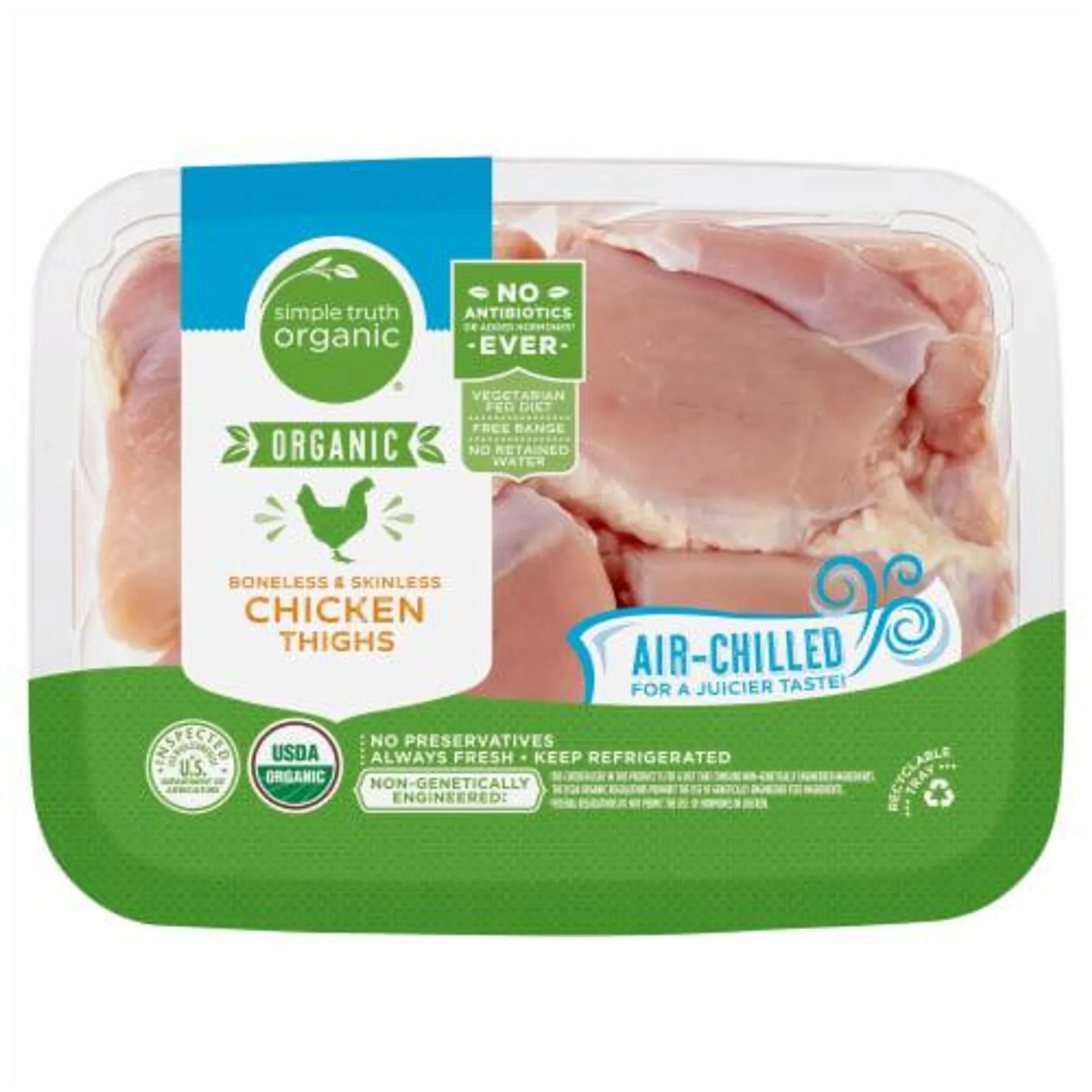 Simple Truth Organic® Air-Chilled Boneless Skinless Chicken Thighs