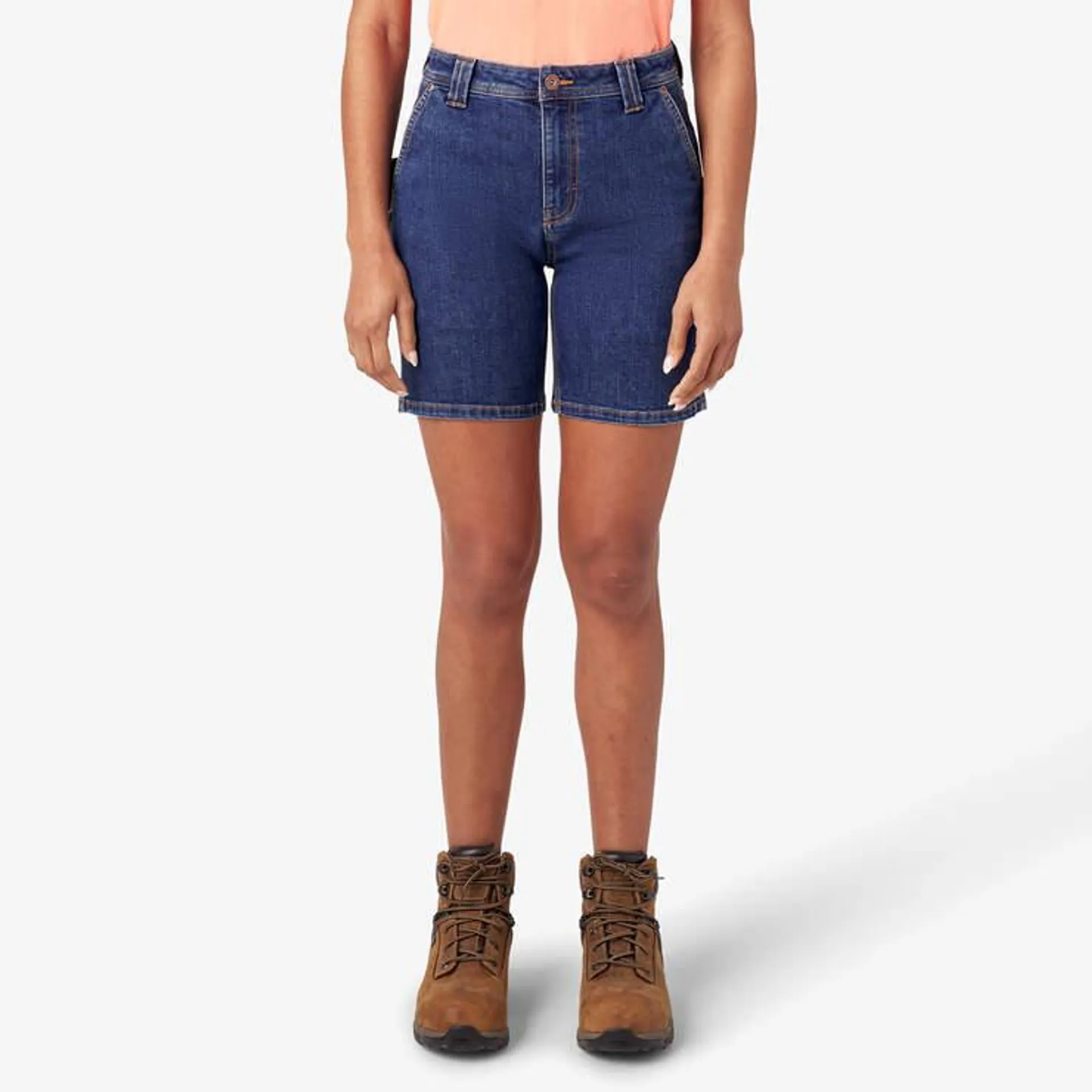 Women’s Relaxed Fit Denim Carpenter Shorts, 7"