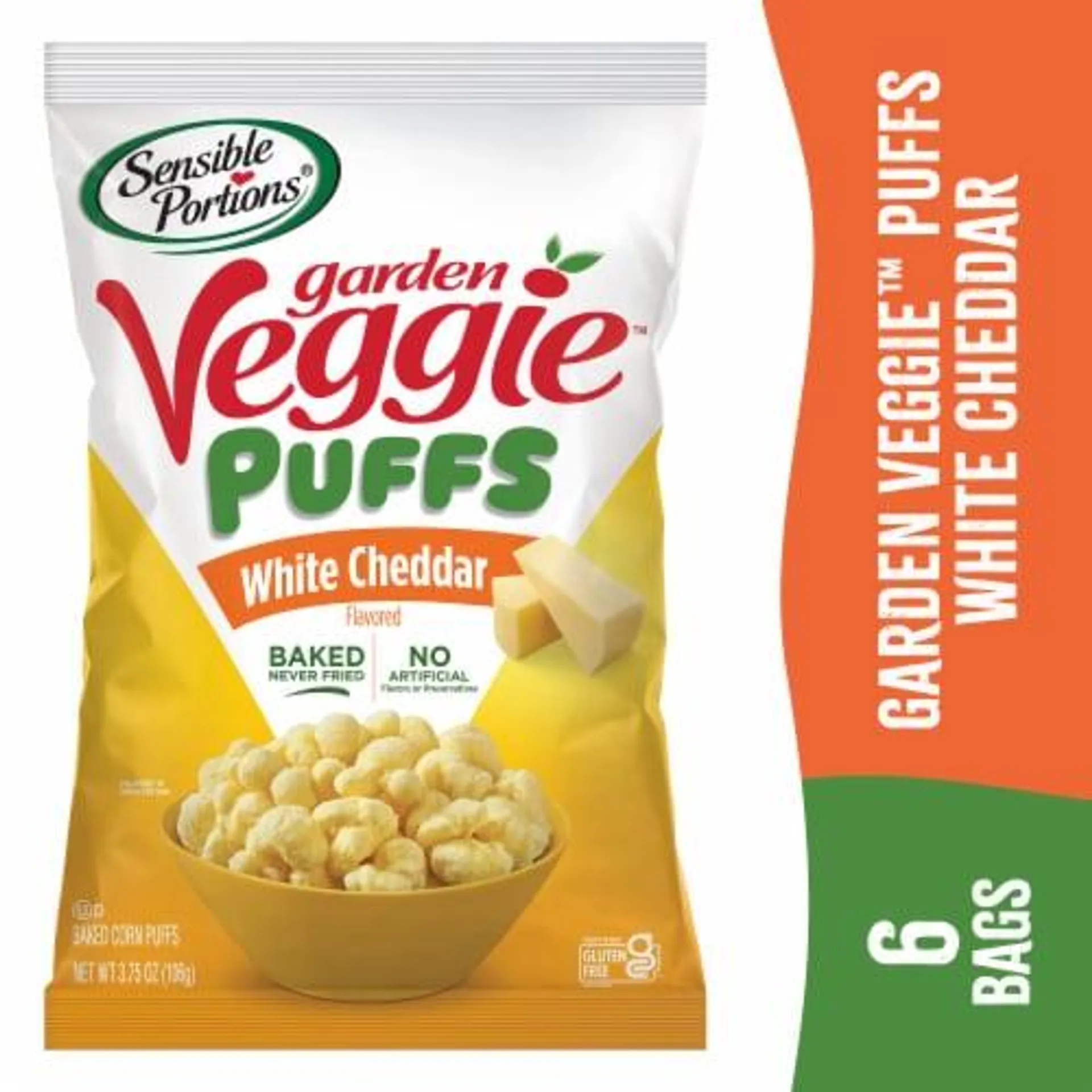 Sensible Portions® Veggie Puffs™, Gluten-Free – White Cheddar