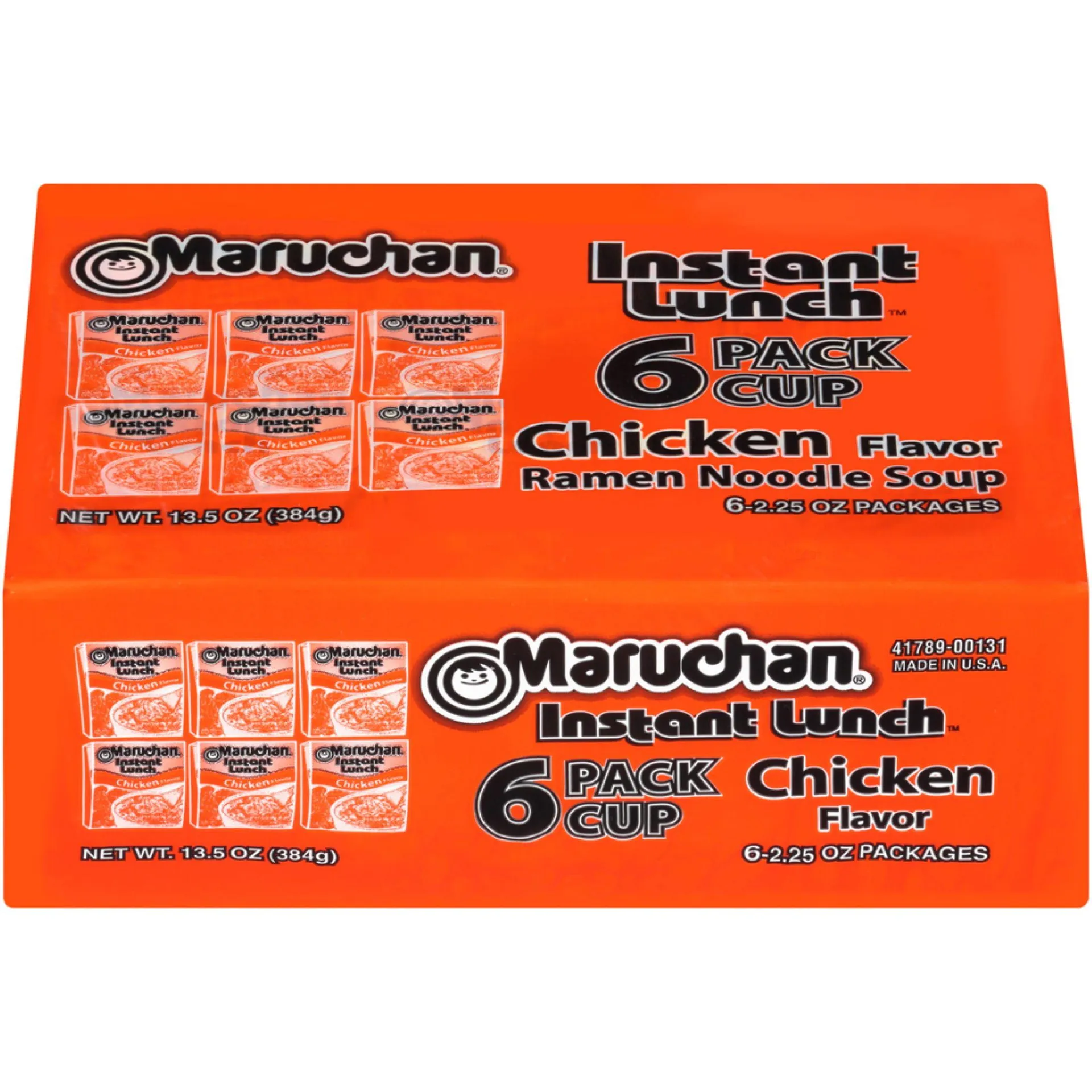 Maruchan Instant Lunch Chicken Flavor Ramen Noodles, 2.25 oz, 6 Count Shelf Stable Cup