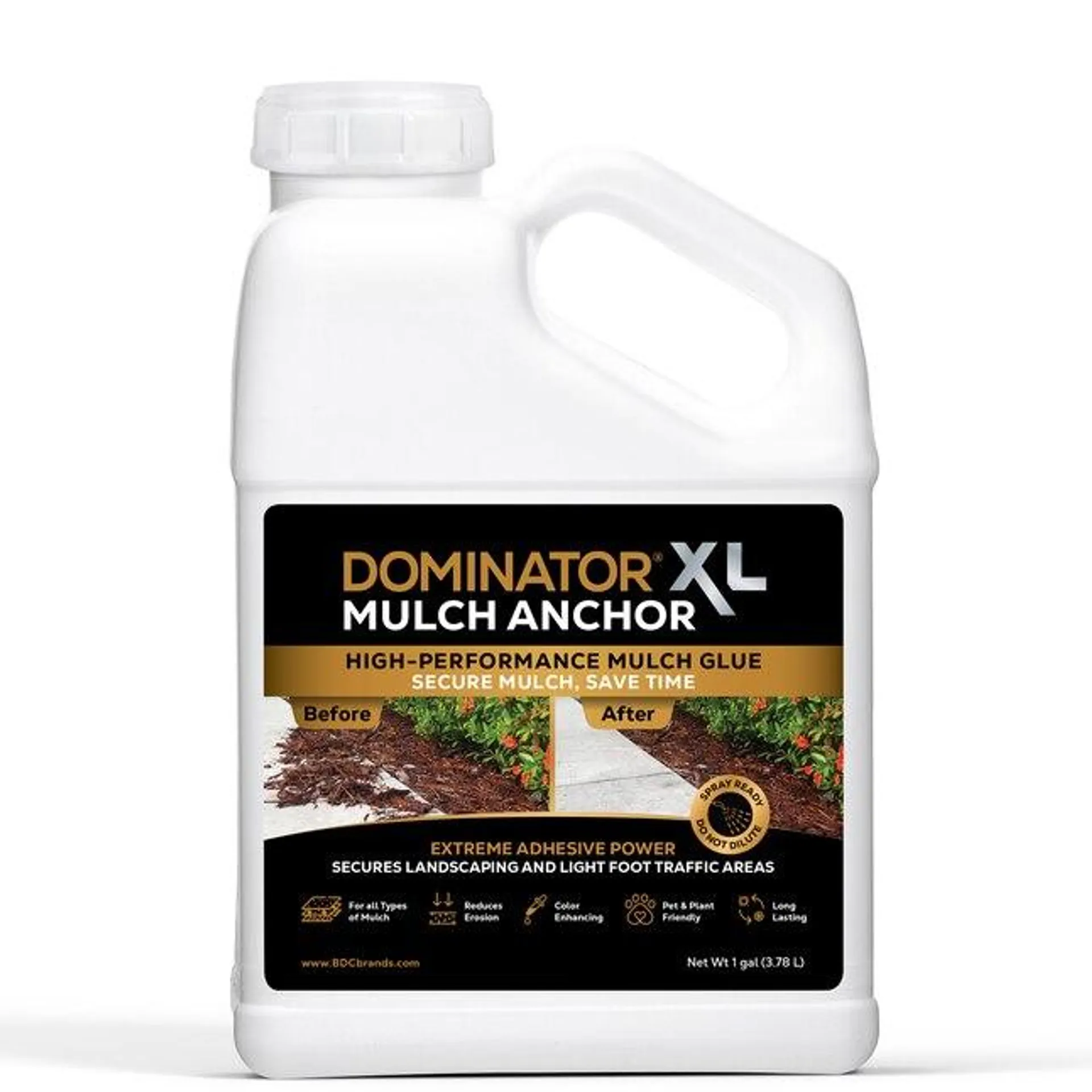 DOMINATOR 1-Gallon Clear Mulch Adhesive Mulch Dye