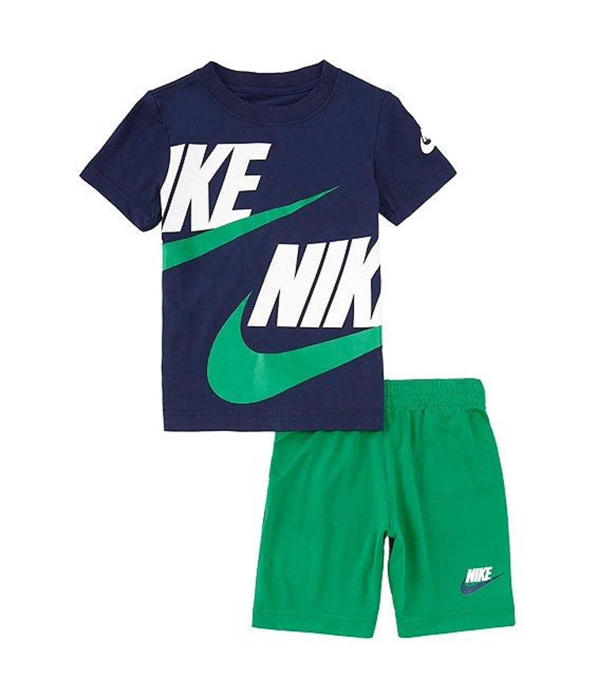 Little Boys 2T-7 Split Futura Short Sleeve Jersey T-Shirt & Tricot Shorts Set