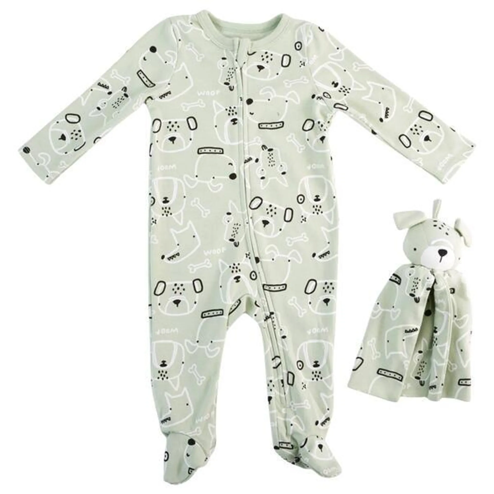 Baby Unisex (NB-9M) Sterling Baby Puppy Footie w/ Plush Lovey