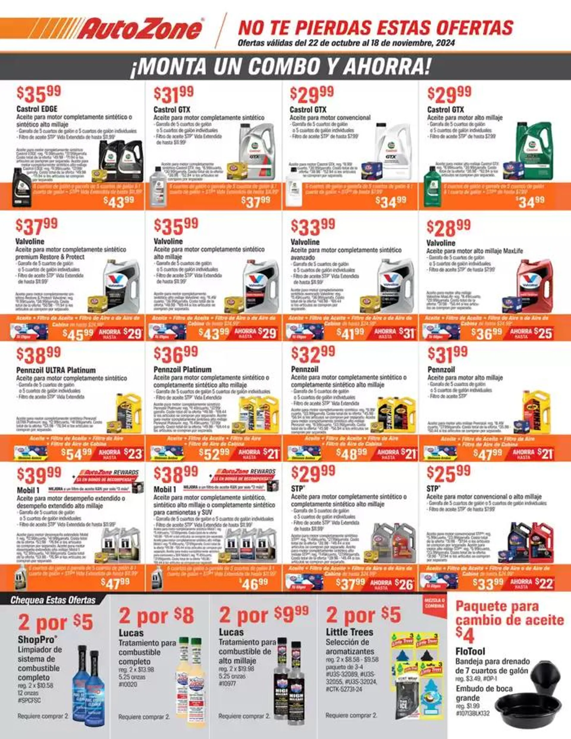 Weekly ad Weekly Ad AutoZone from October 22 to November 18 2024 - Page 1