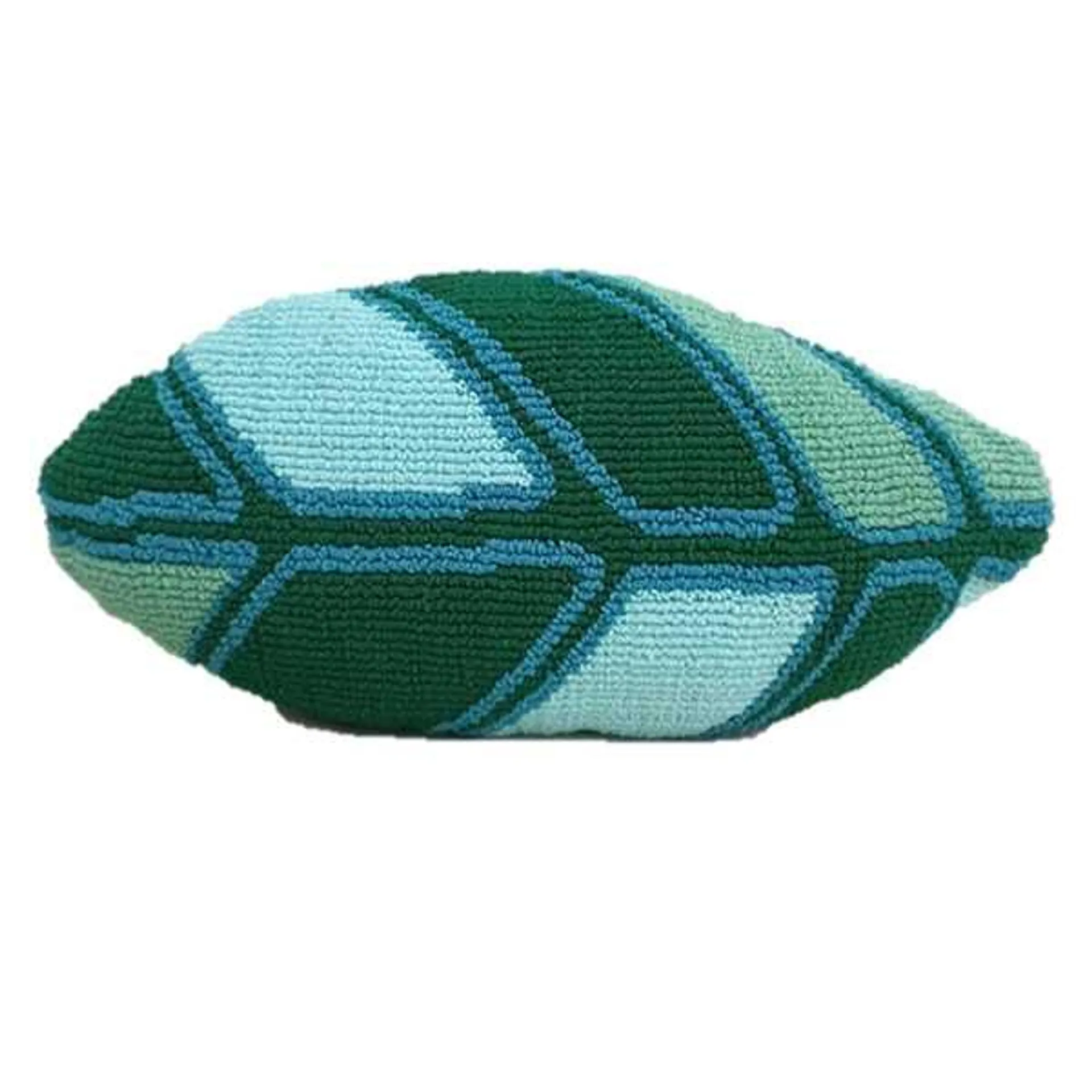 Green Tropical Leaf Shaped Outdoor Throw Pillow, 10x18