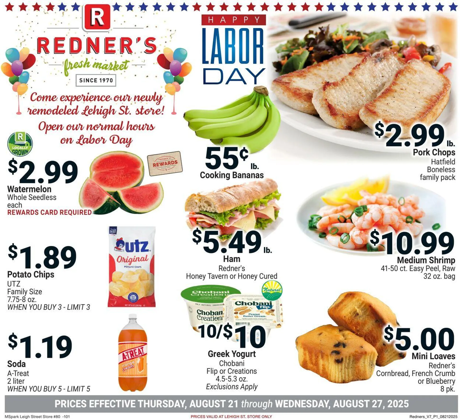 Weekly ad Redner’s Warehouse Market Current weekly ad from August 21 to August 27 2025 - Page 1