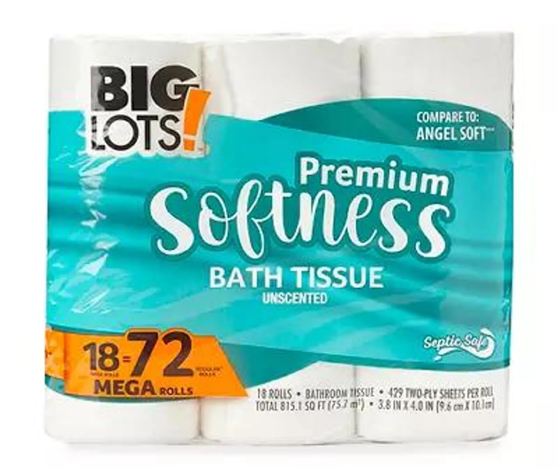 Premium 2-Ply Bath Tissue, 18 Mega Rolls