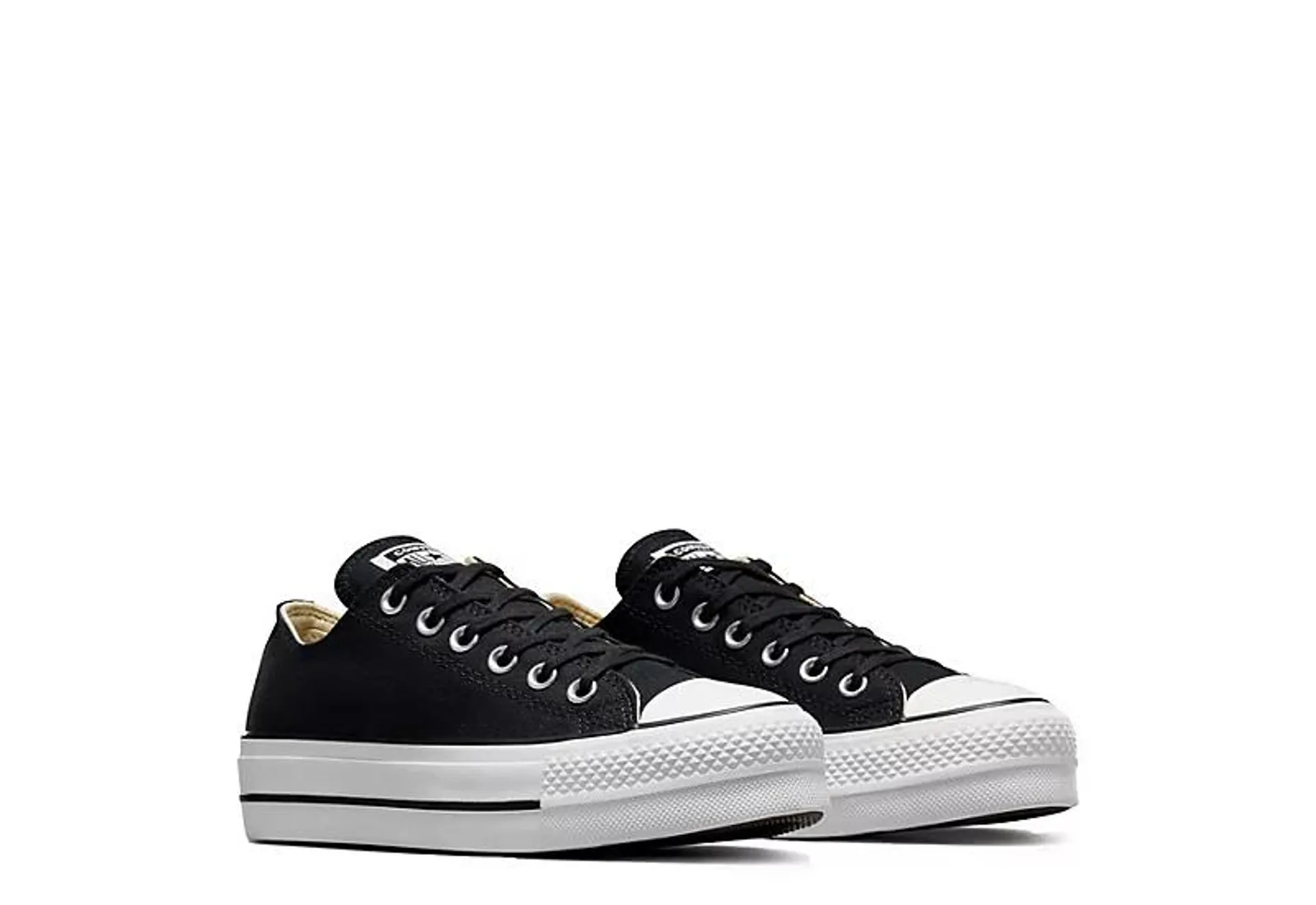 Converse Womens Chuck Taylor All Star Low Top Platform Sneaker - Black