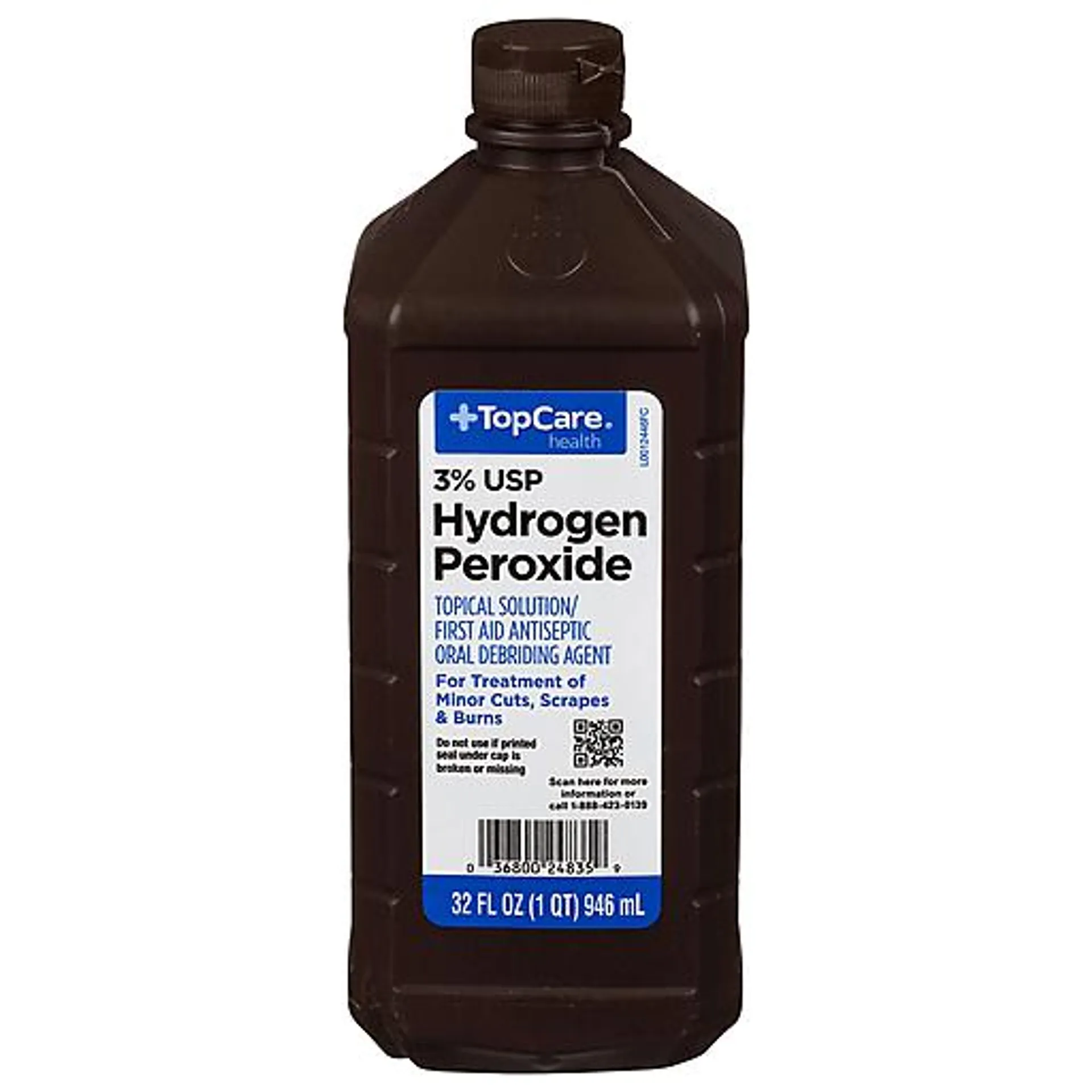 Topco TopCare Hydrogen Peroxide Topical Solution First Aid Antiseptic 32 fl oz bottle