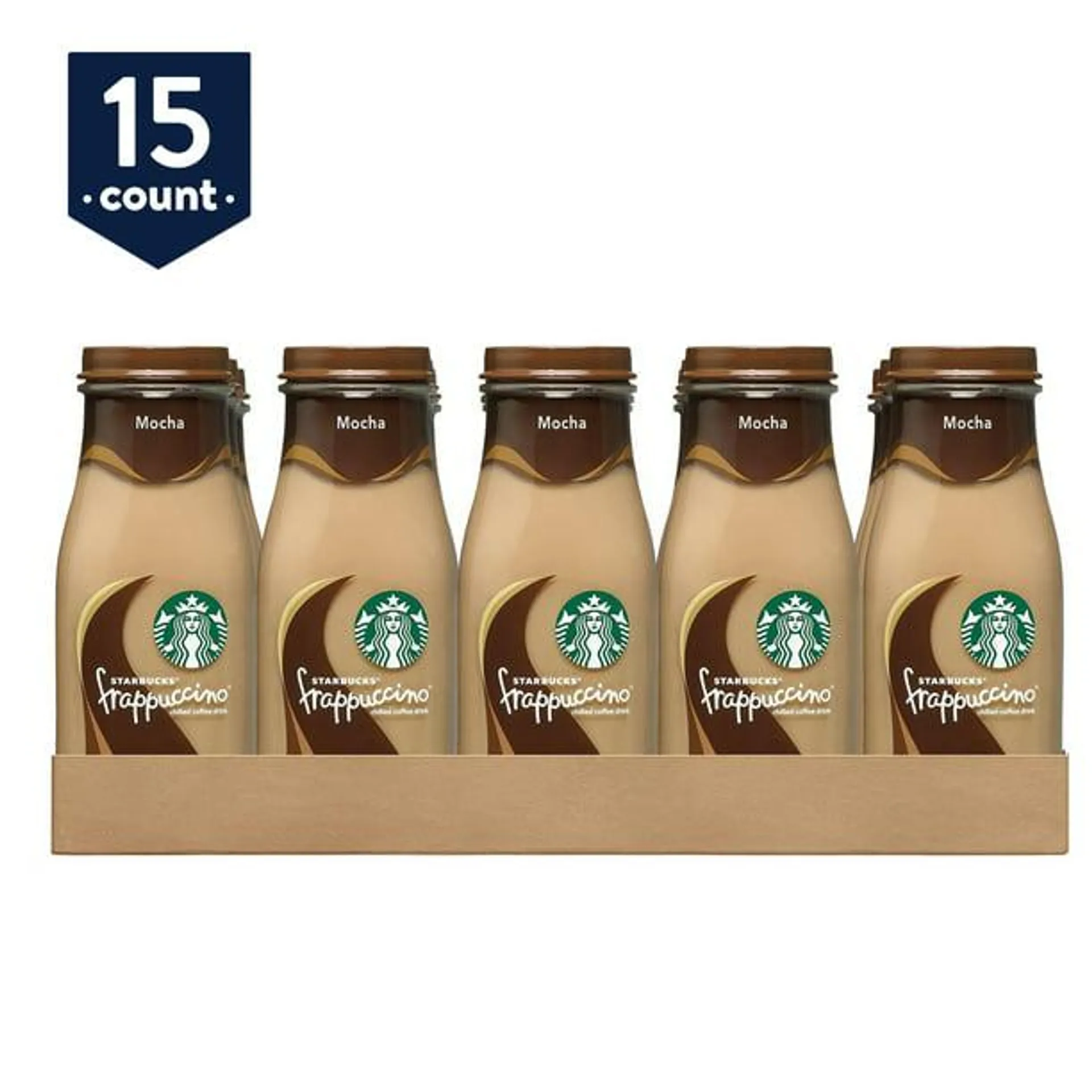 Starbucks Frappuccino Mocha Iced Coffee, 9.5 oz, 15 Pack Bottles