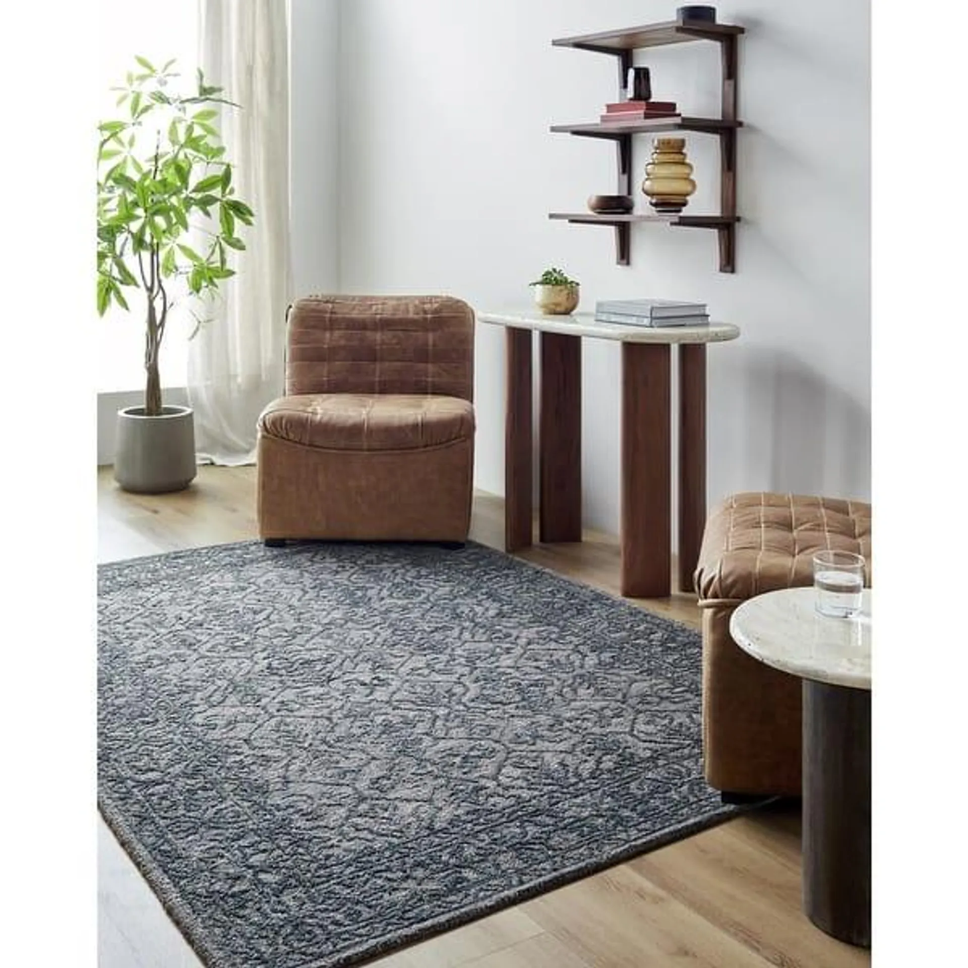 Livabliss Sicily Casual Solid Color Wool Area Rug