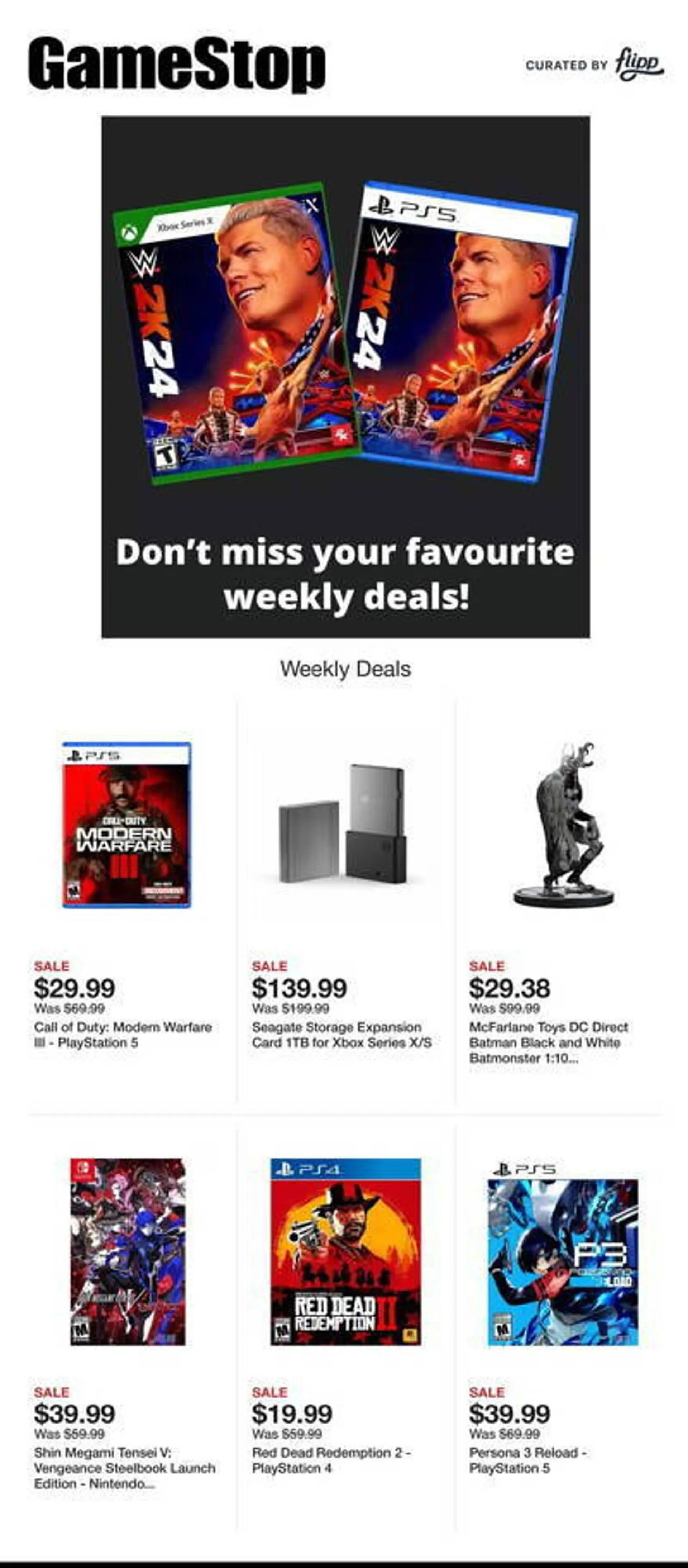 Game Stop Weekly Ad - 1