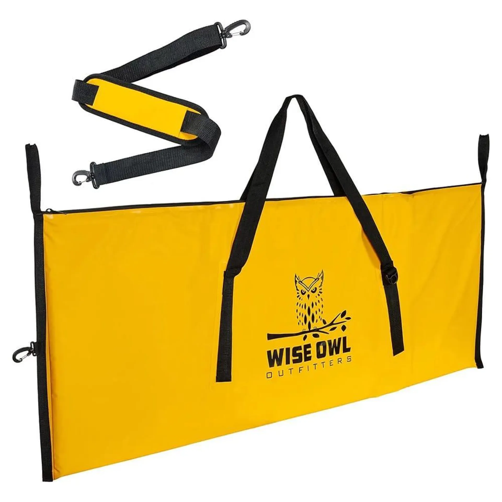 Wise Owl Outfitters Large Insulated Fishing Bag, Yellow, 68" x 24"