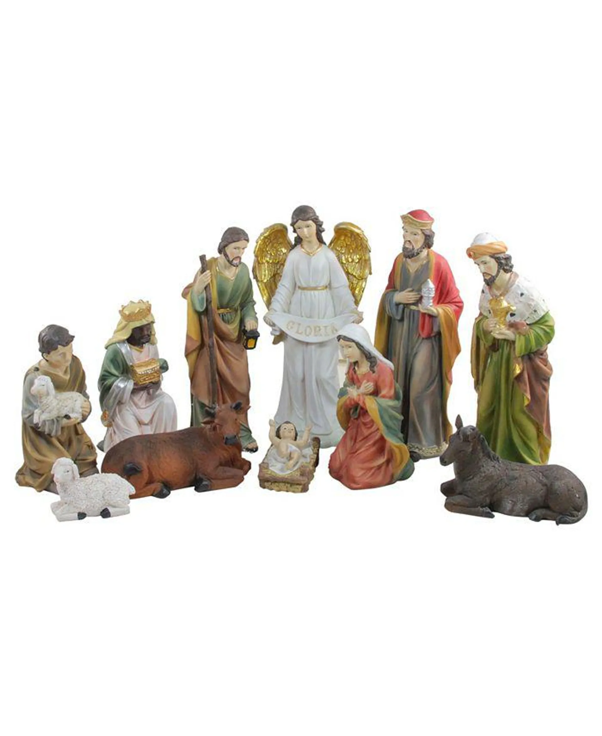 11-Pc. Traditional Religious Christmas Nativity Set with Removable Baby Jesus 19.5"