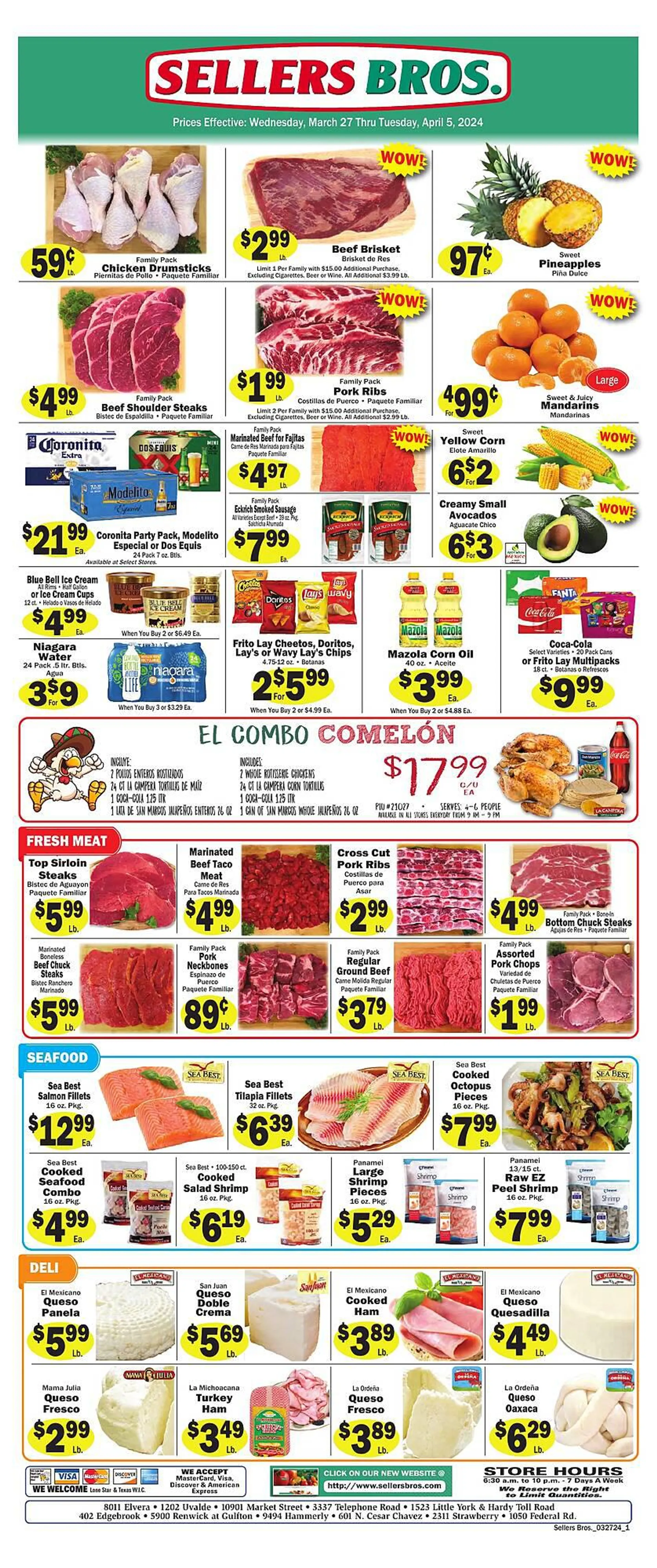 Weekly ad Sellers Bros Weekly Ad from March 27 to April 5 2024 - Page 
