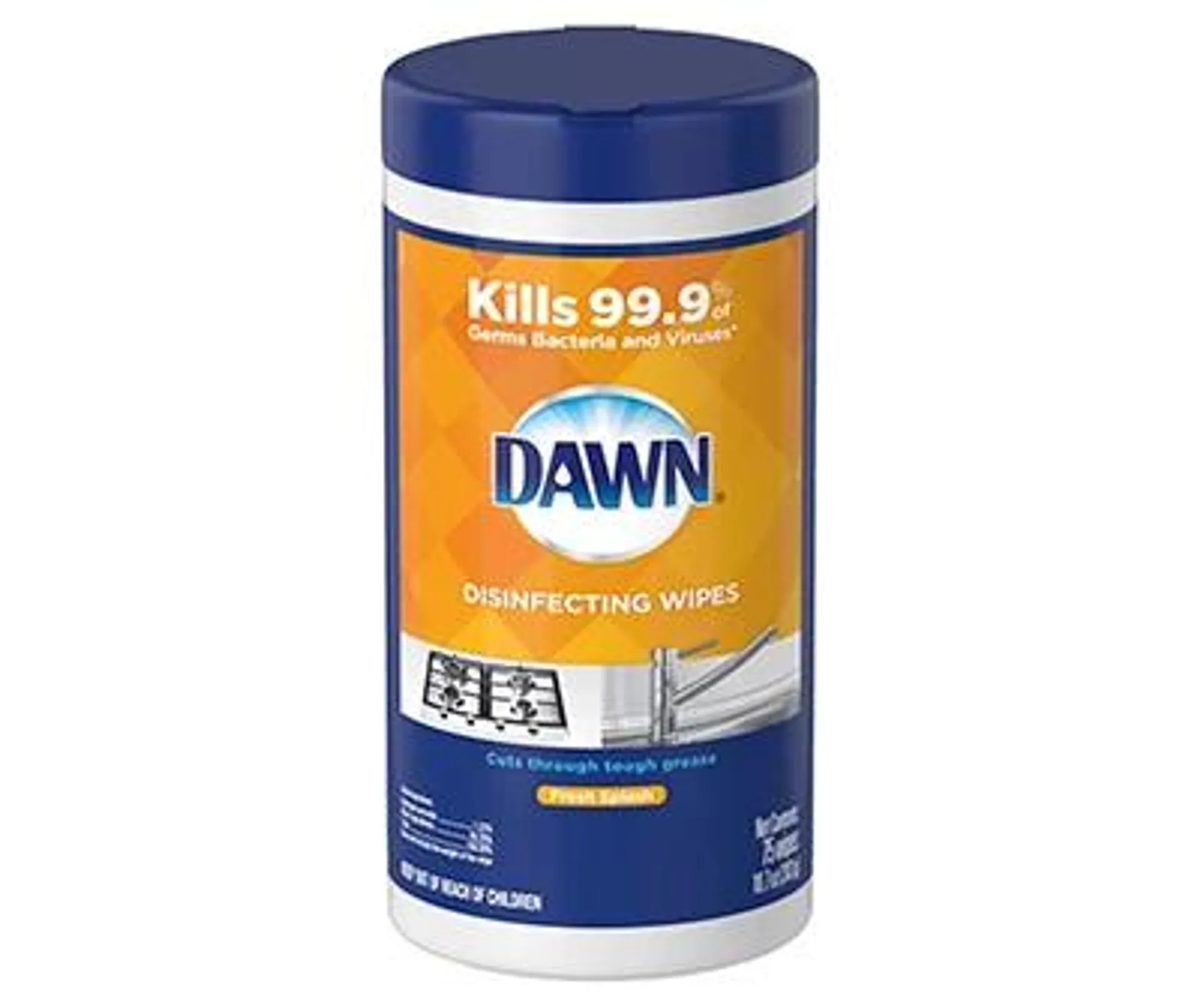 Dawn Disinfecting Wipes, Fresh Scent, 75 count