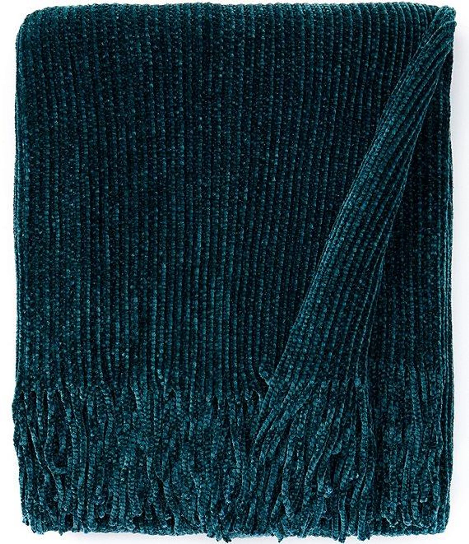 Warm Shop Collection Kiley Cheniile Fringed Knit Throw