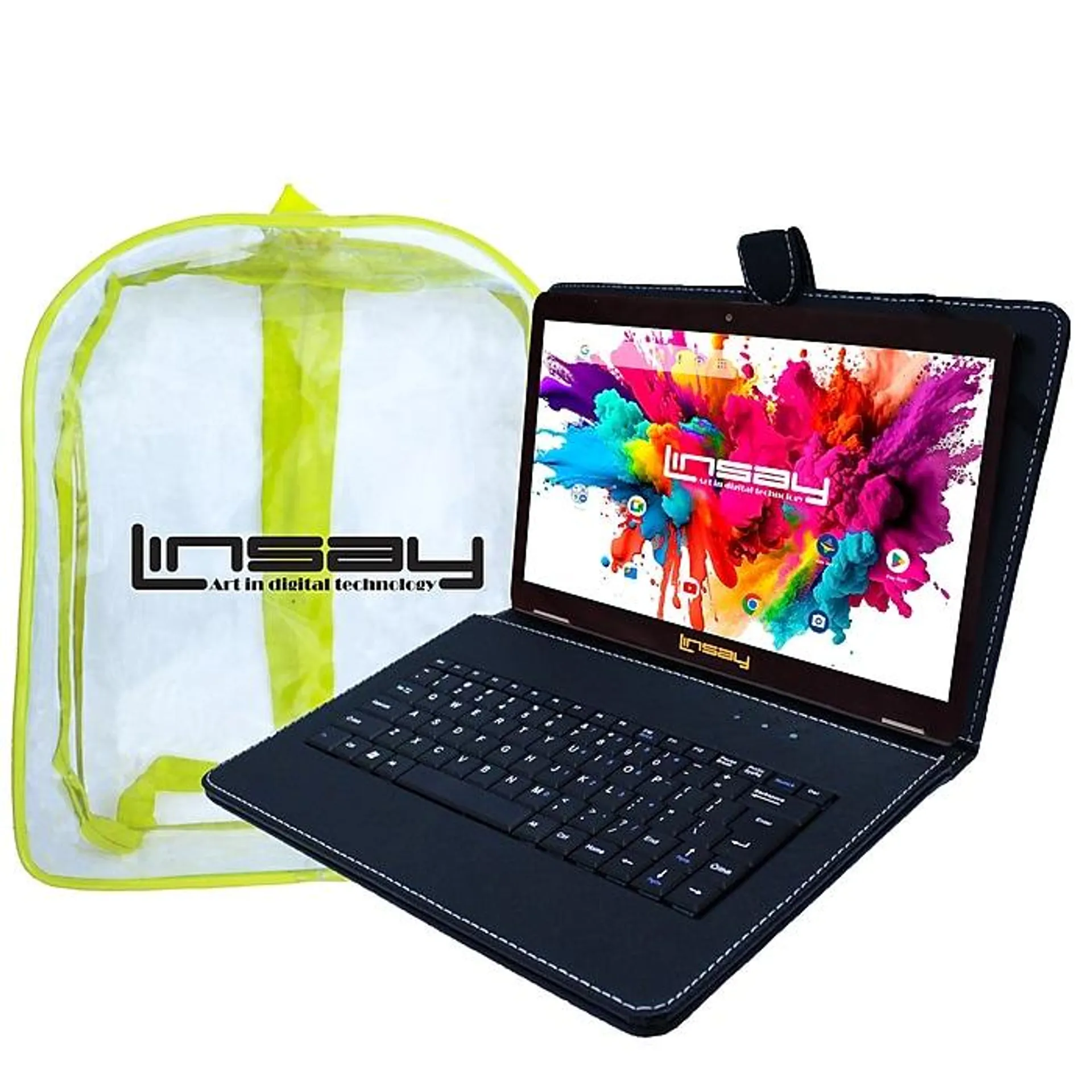 4GB RAM, 128GB Storage, Android 13, Bundled with Black Keyboard, Backpack, and Stylus Pen