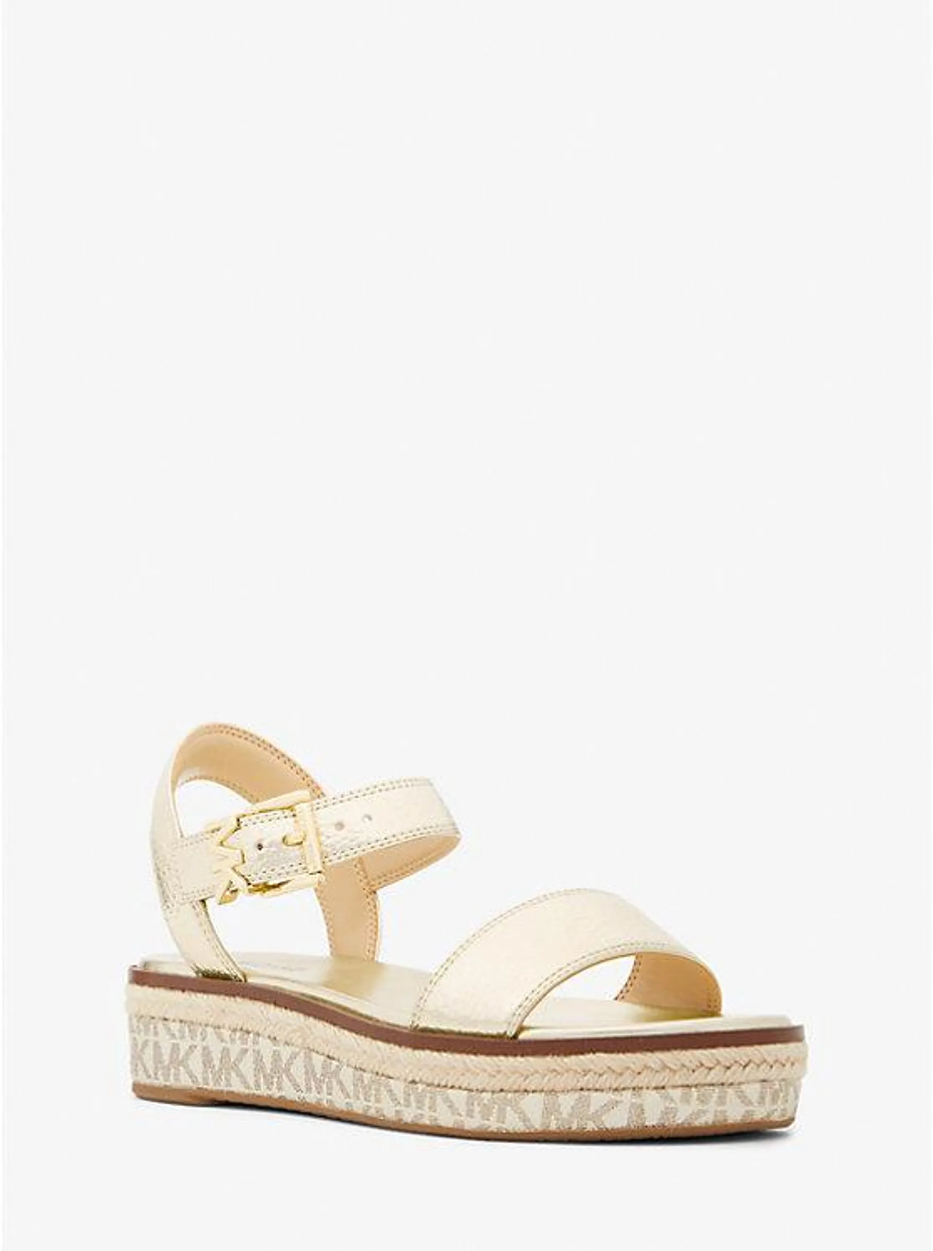 Richie Metallic and Logo Platform Espadrille