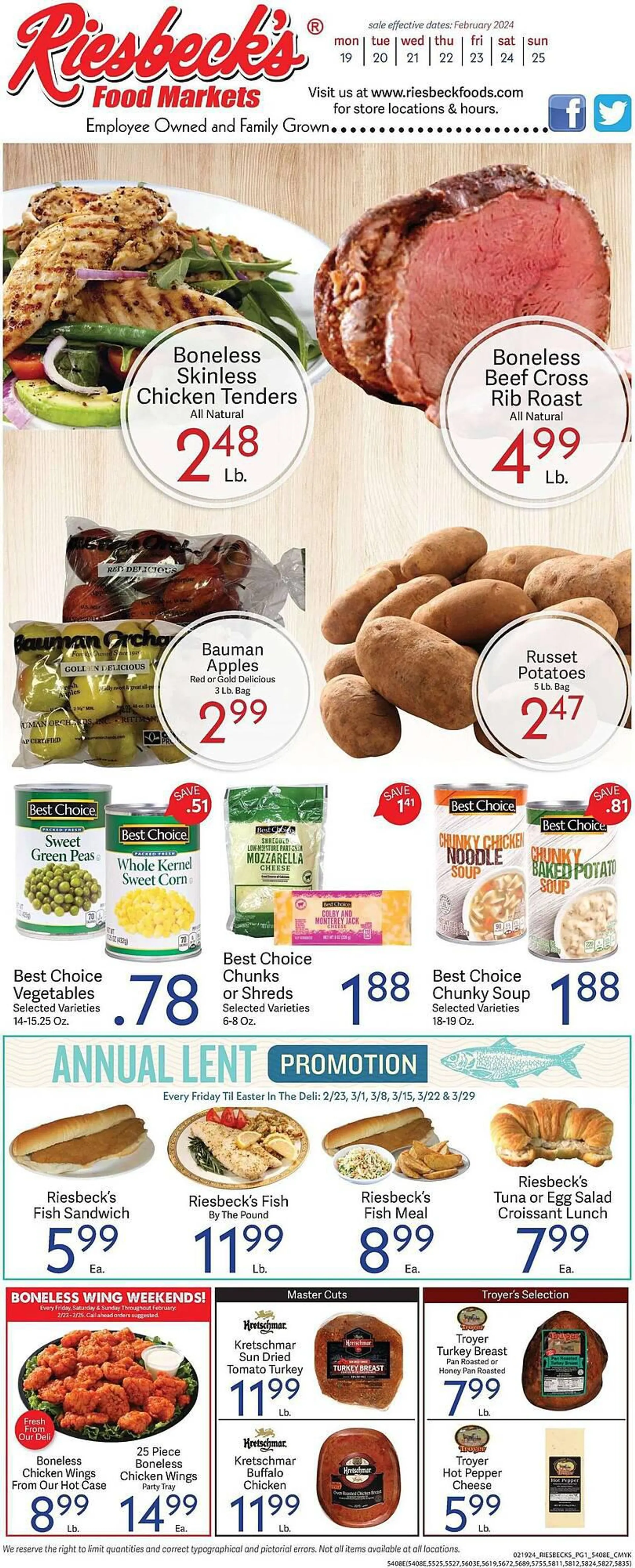 Riesbeck Weekly Ad valid until February 25, 2024