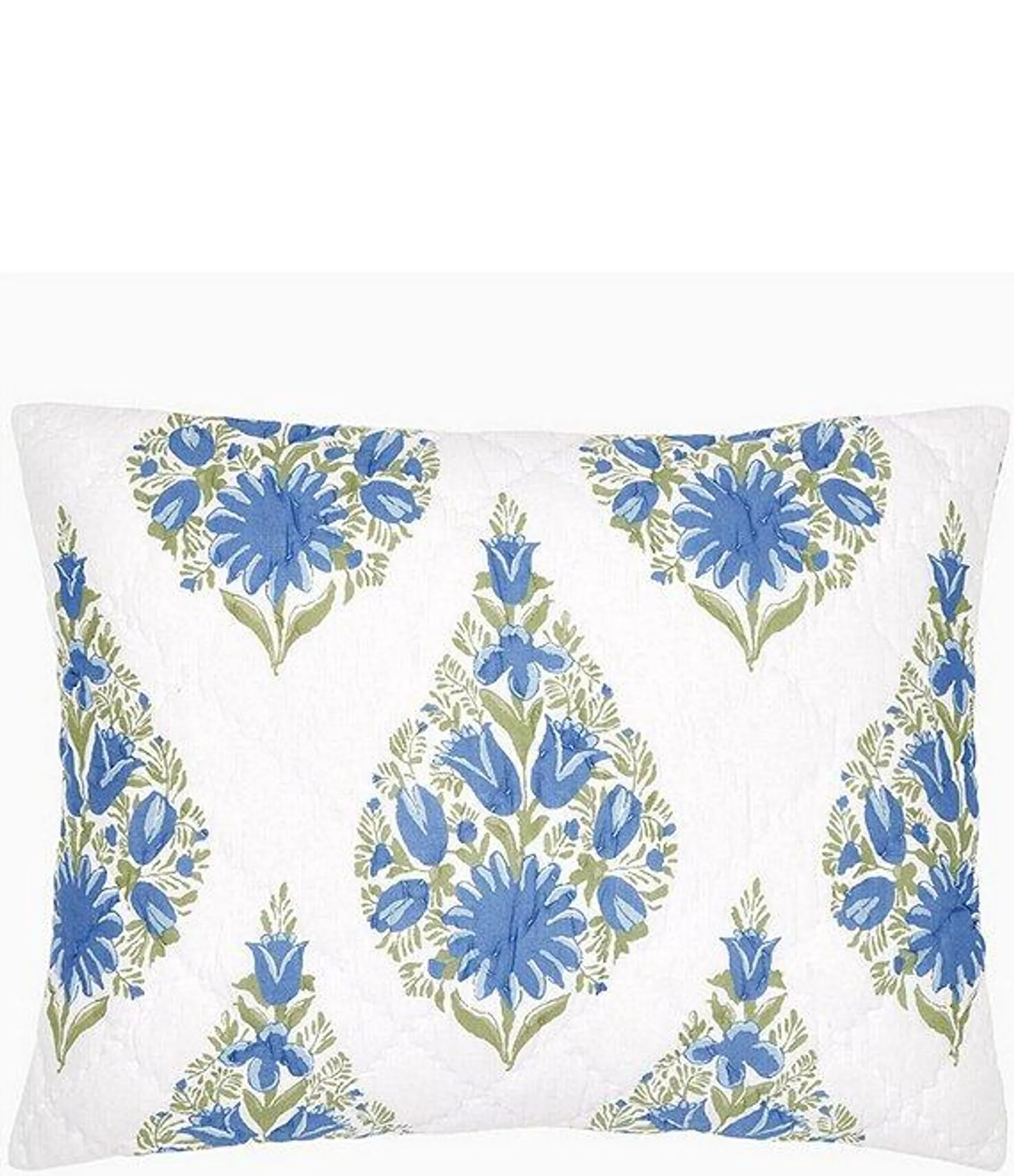 Mayra Azure Floral Cotton Voile Sham