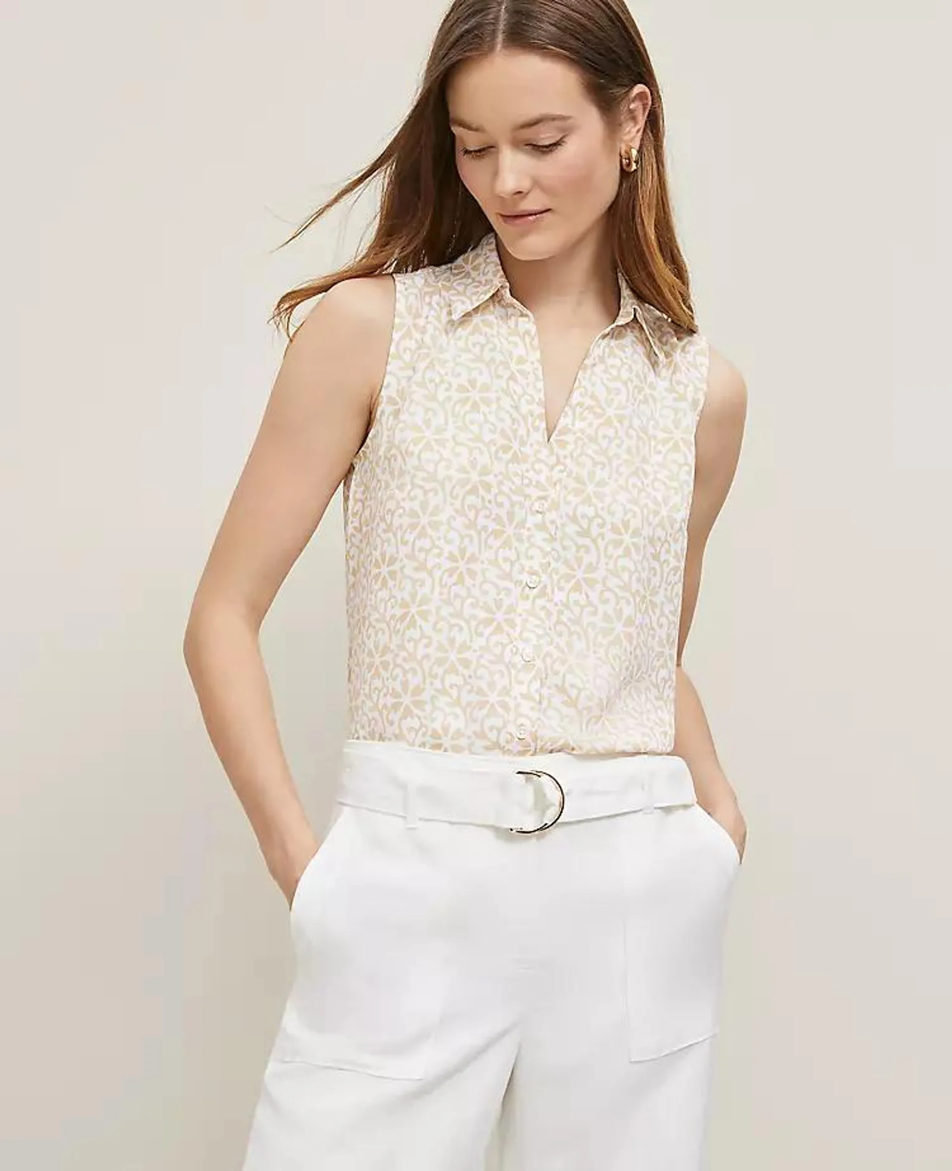 Floral Sleeveless Shirt