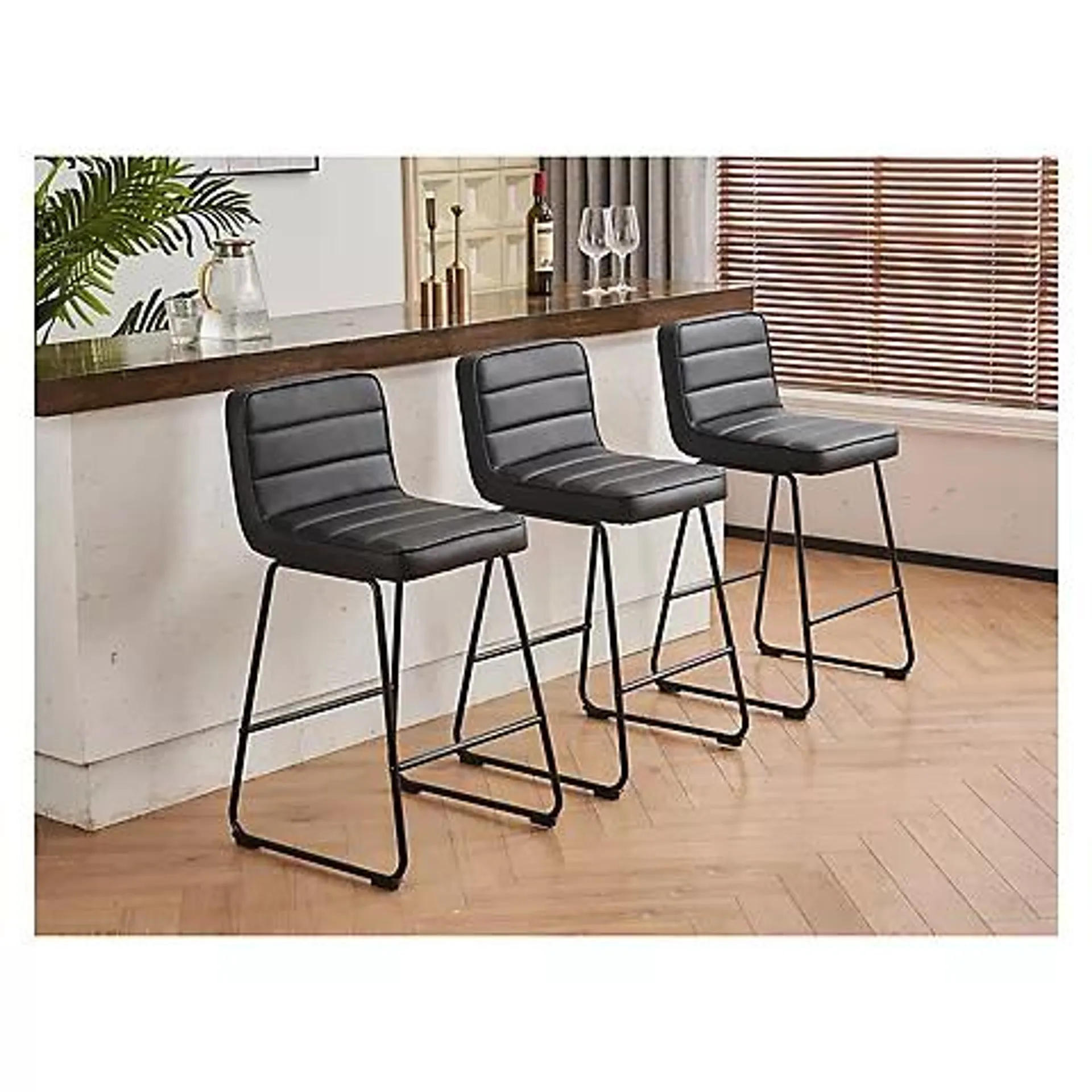 Lakeview Upholstered Modern 26" Barstools, 3-pc.