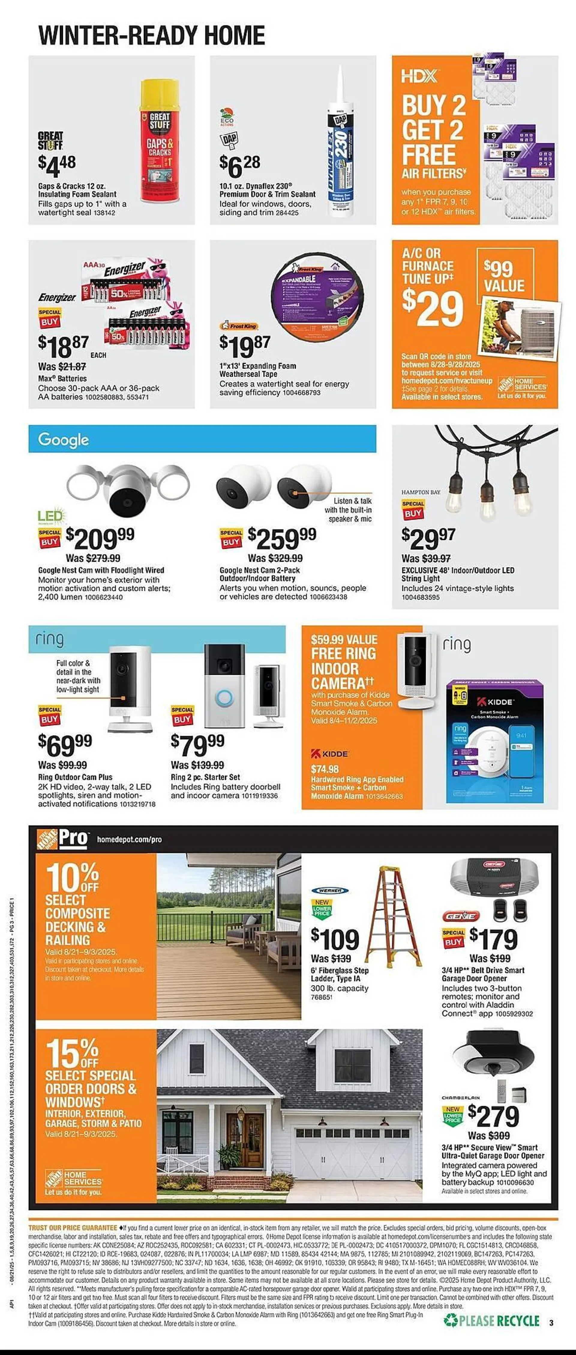 Weekly ad The Home Depot Weekly Ad from August 21 to September 3 2025 - Page 3