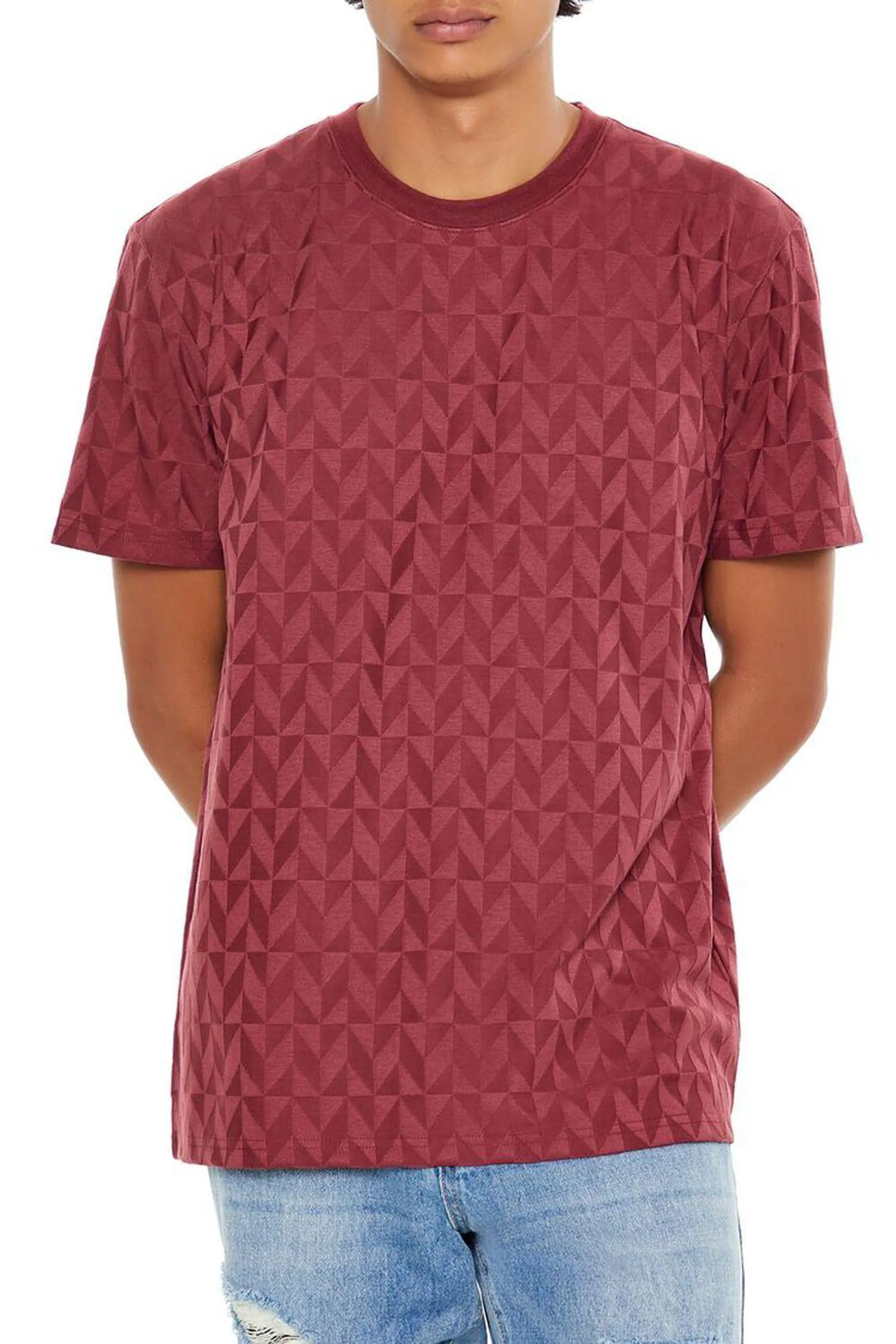 Geo Print Crew Short-Sleeve Tee