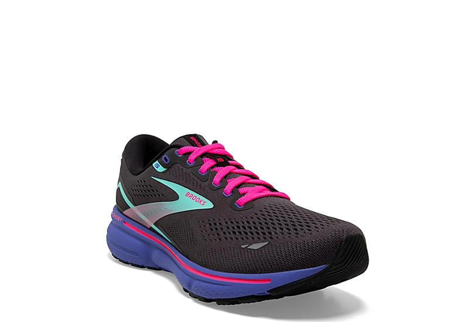 Brooks Womens Ghost 15 Running Shoe - Black