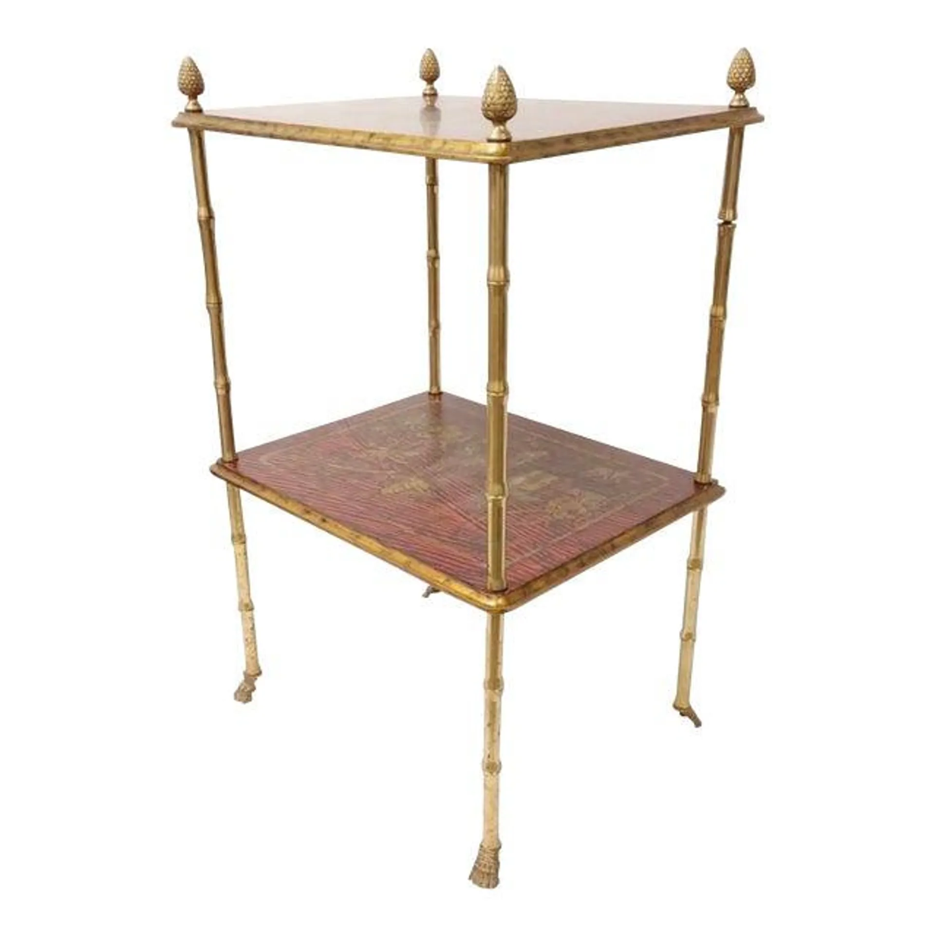 Maison Bagues Style Chinoiserie Two Tier Side Table