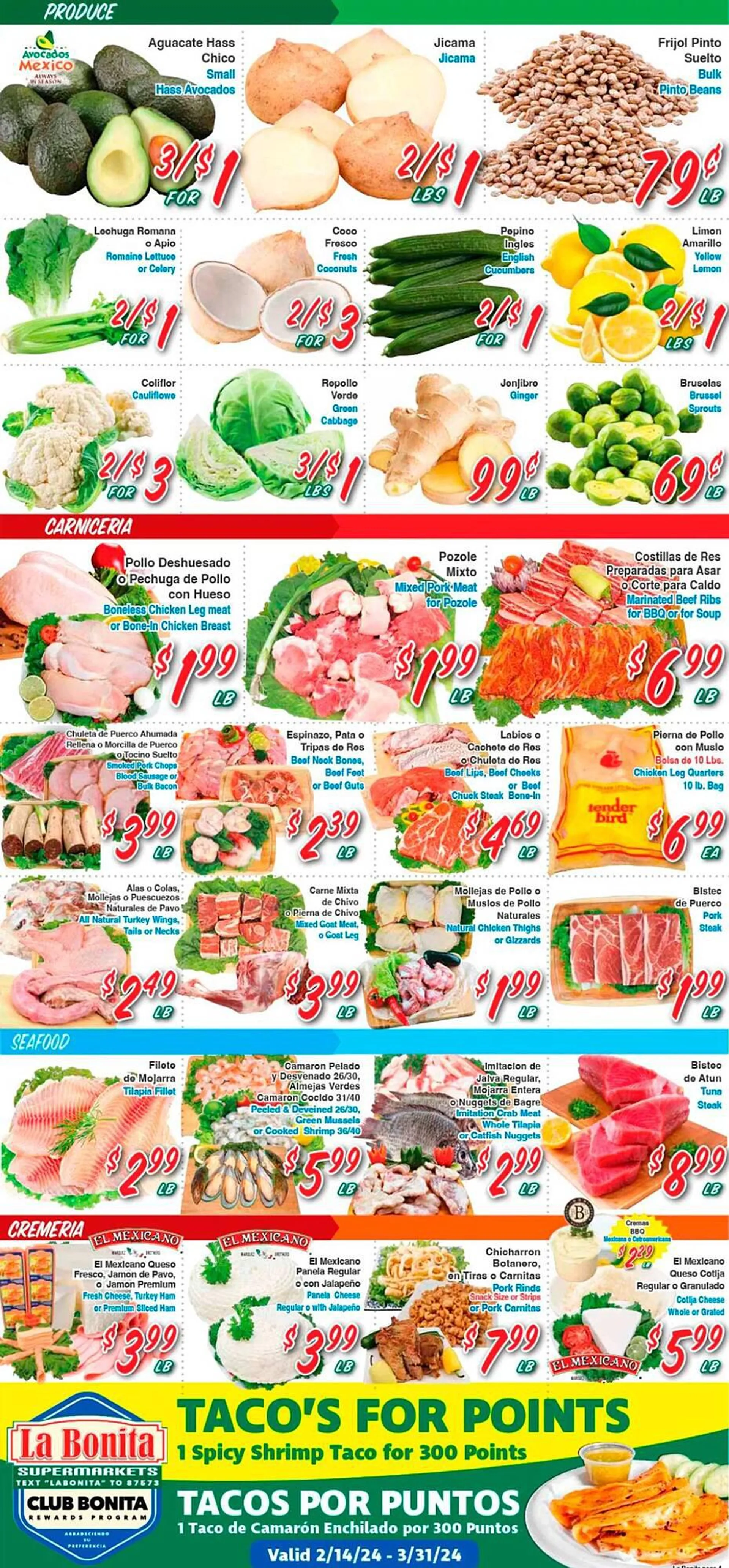 Weekly ad La Bonita Supermarkets Weekly Ad from February 21 to February 27 2024 - Page 
