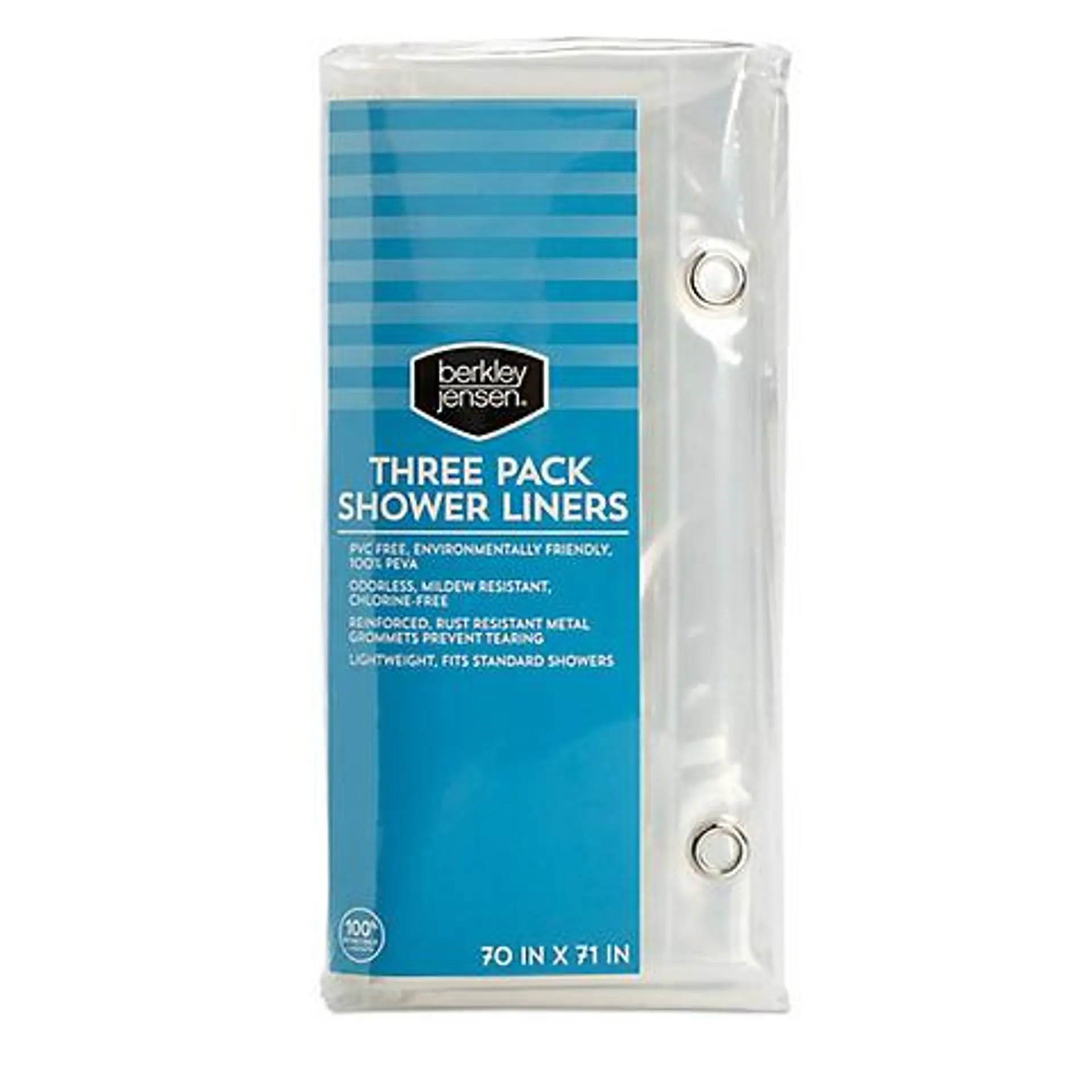 Berkley Jensen 3 Pc. Heavy Duty Shower Curtain Liners