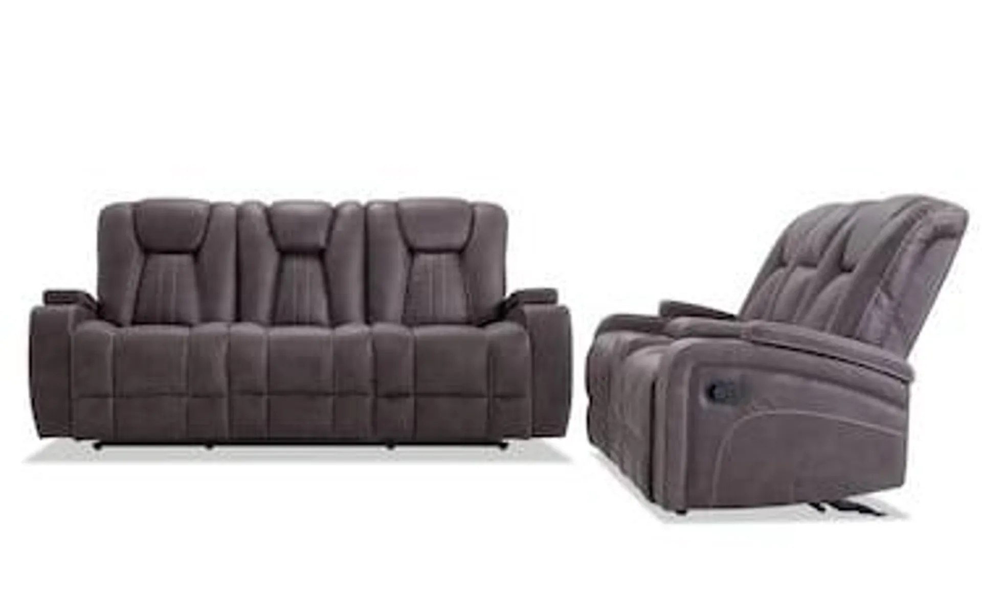 Viking Manual Reclining Sofa & Gliding Console Loveseat