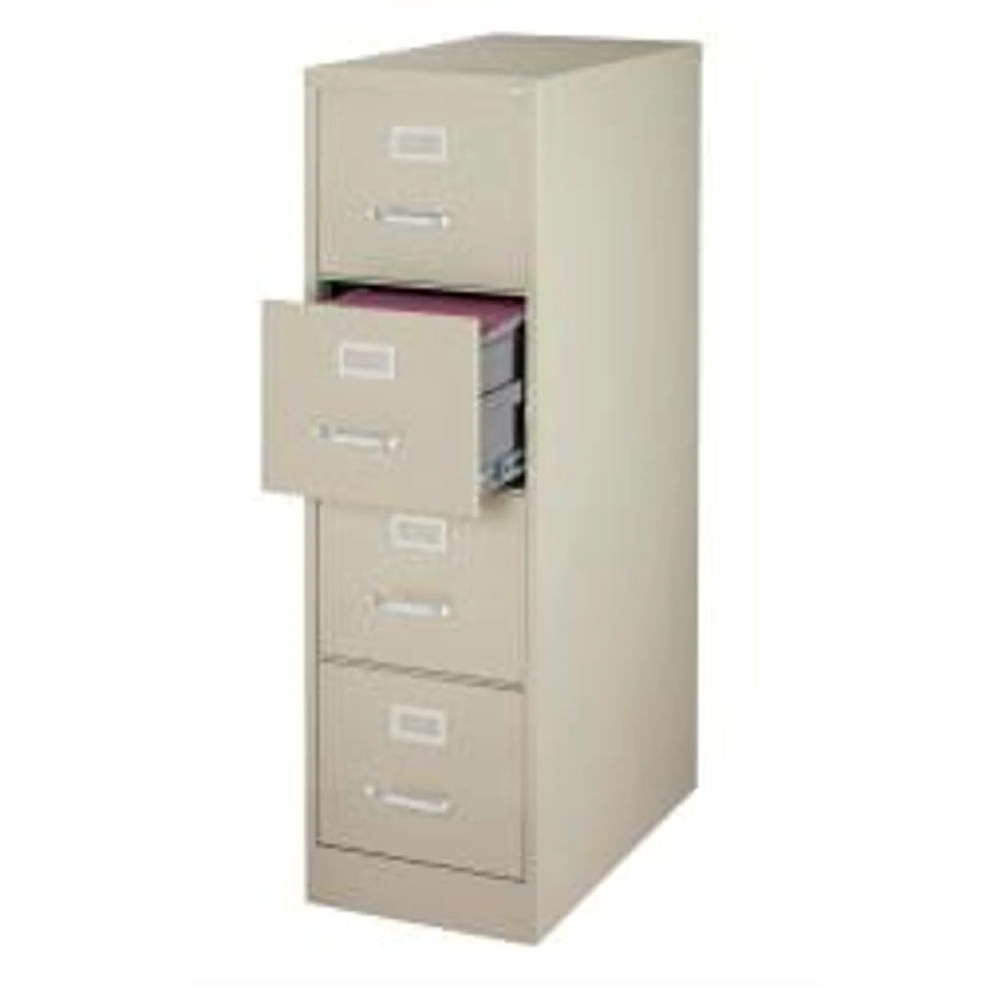 WorkPro® 26-1/2"D Vertical 4-Drawer Letter-Size File Cabinet, Putty